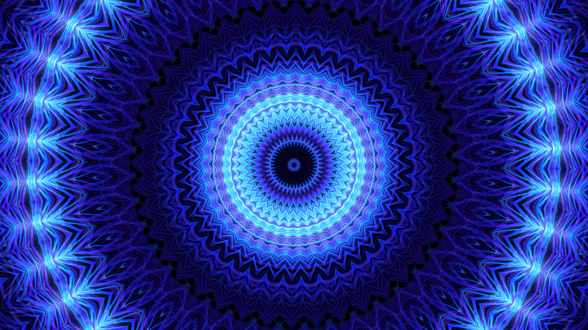 Blaues Und Schwarzes Rundes Licht. Wallpaper in 1920x1080 Resolution