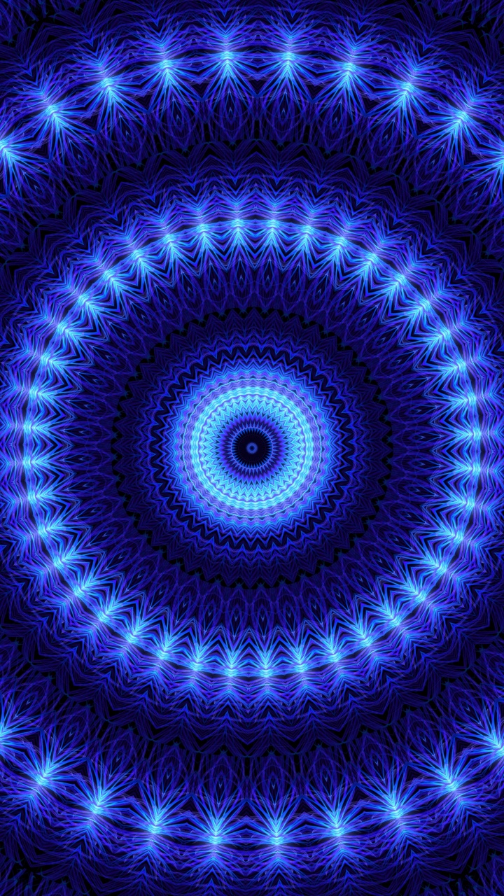 Blaues Und Schwarzes Rundes Licht. Wallpaper in 720x1280 Resolution