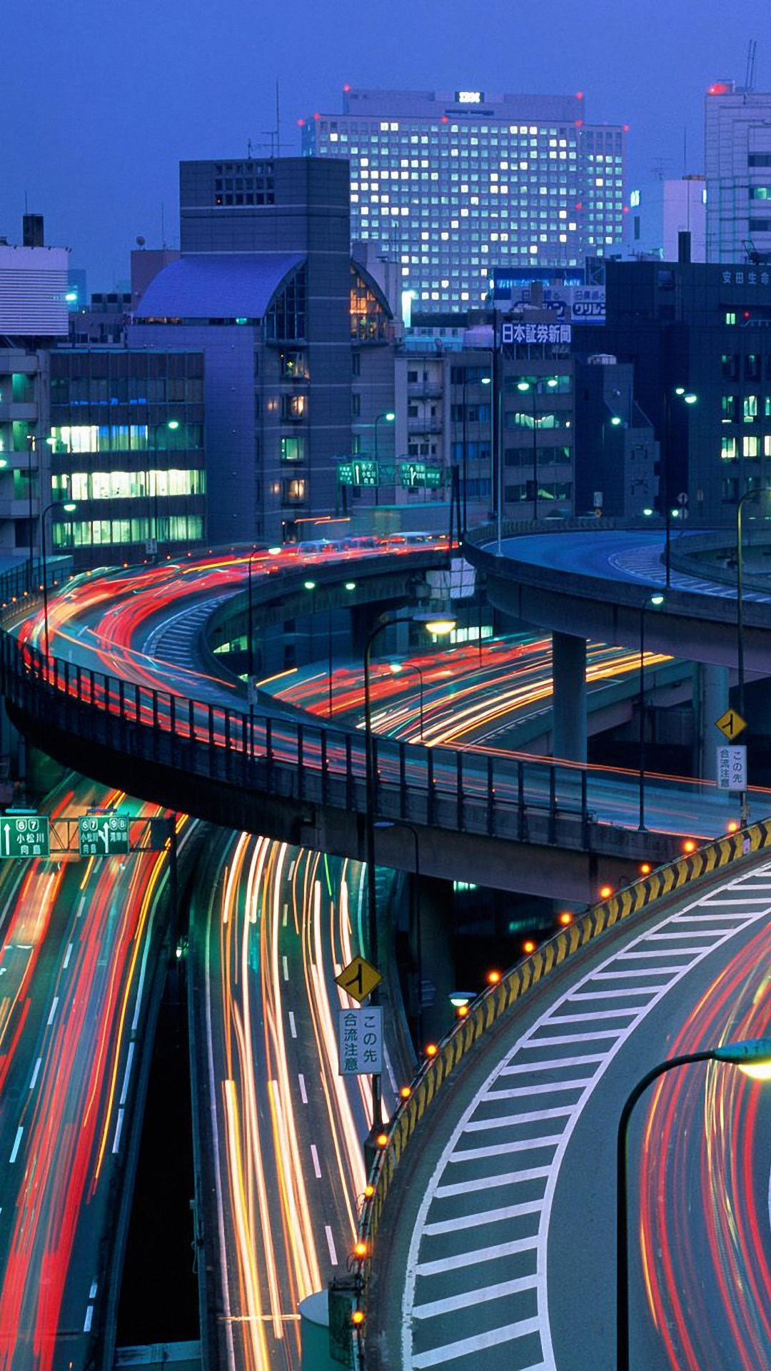 Time Lapse Photography of City During Night Time. Wallpaper in 1080x1920 Resolution