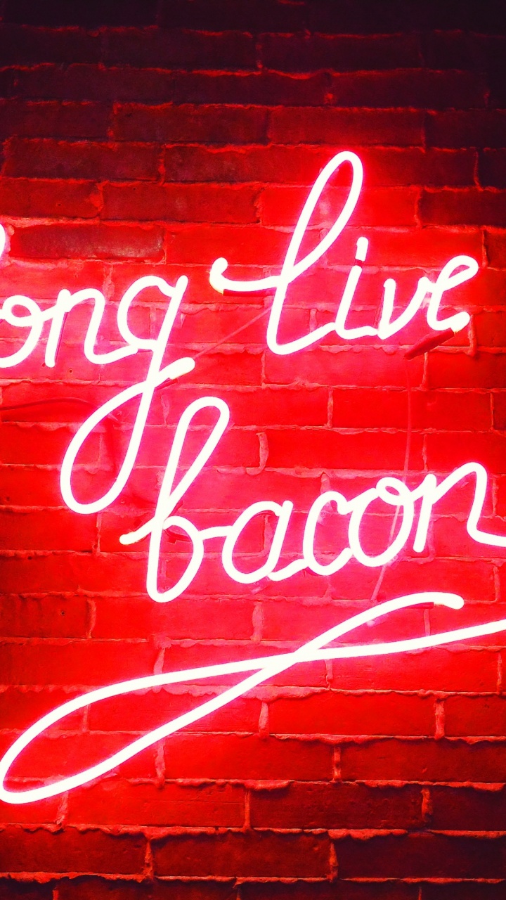 Red and White Happy Birthday Neon Light Signage. Wallpaper in 720x1280 Resolution