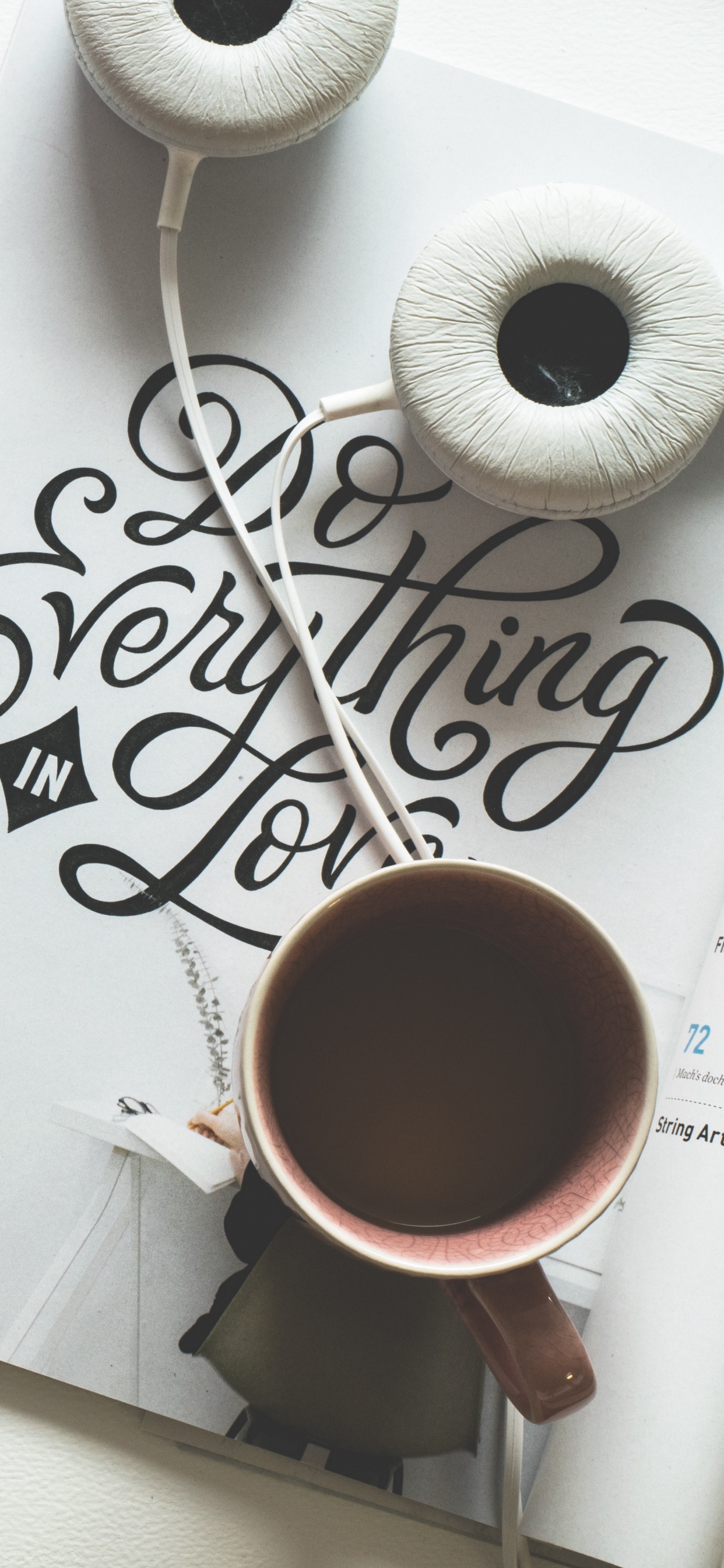 Auriculares y Cafe, Café, Auriculares, Tablet, Android. Wallpaper in 1242x2688 Resolution