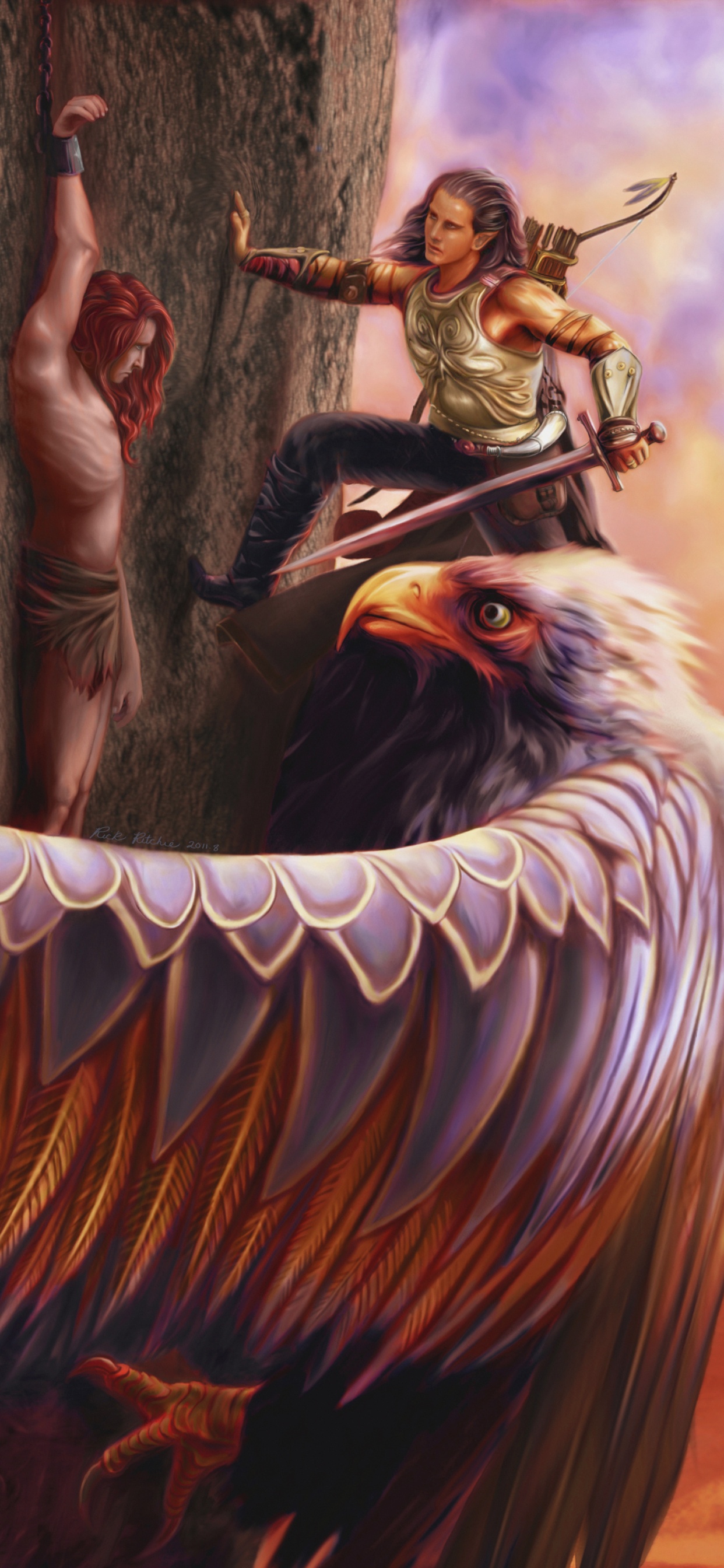 老鹰, 艺术, 翼, 灭绝, 神秘的生物 壁纸 1242x2688 允许