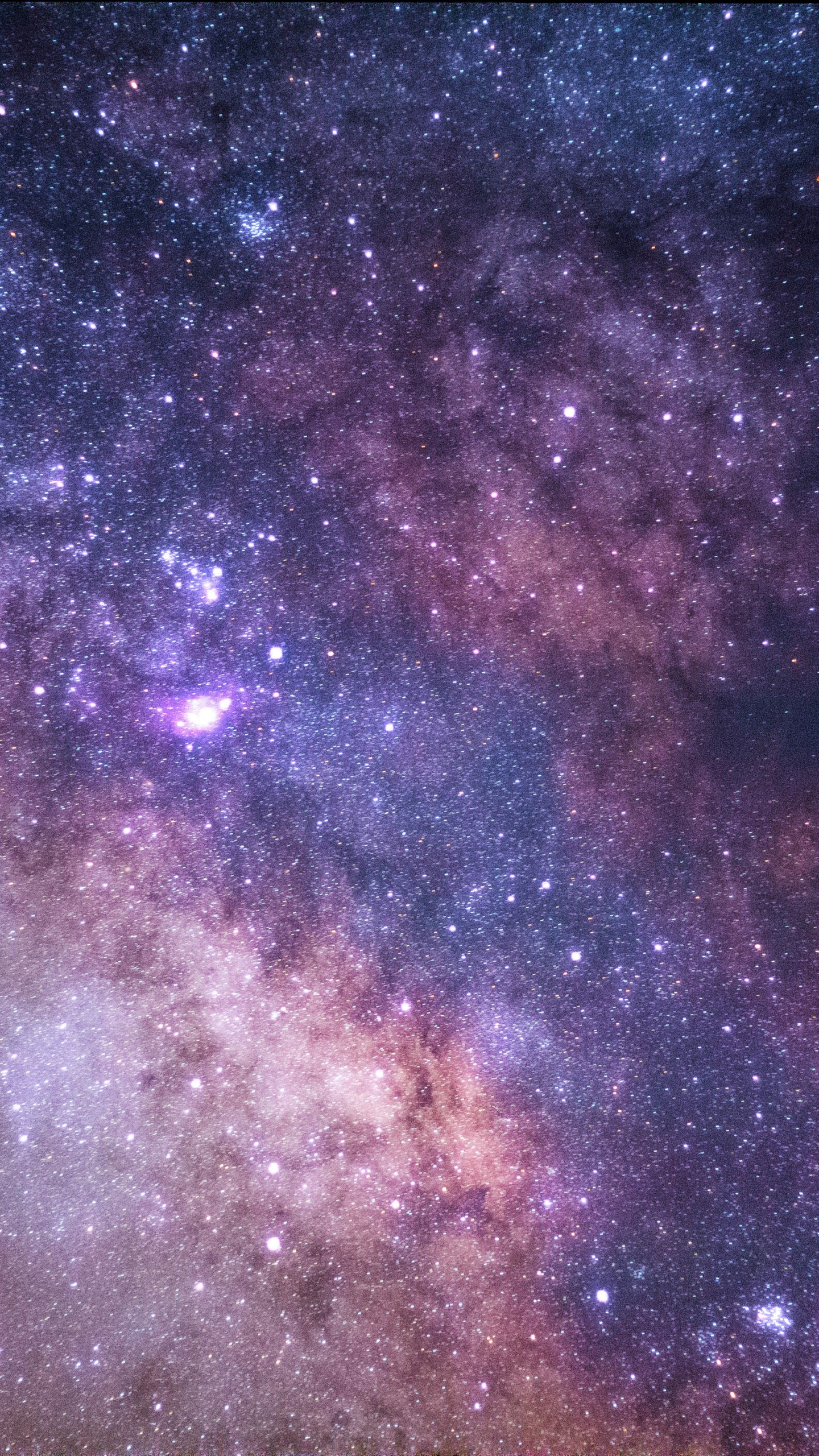 Nuit Étoilée Violette et Noire. Wallpaper in 1440x2560 Resolution