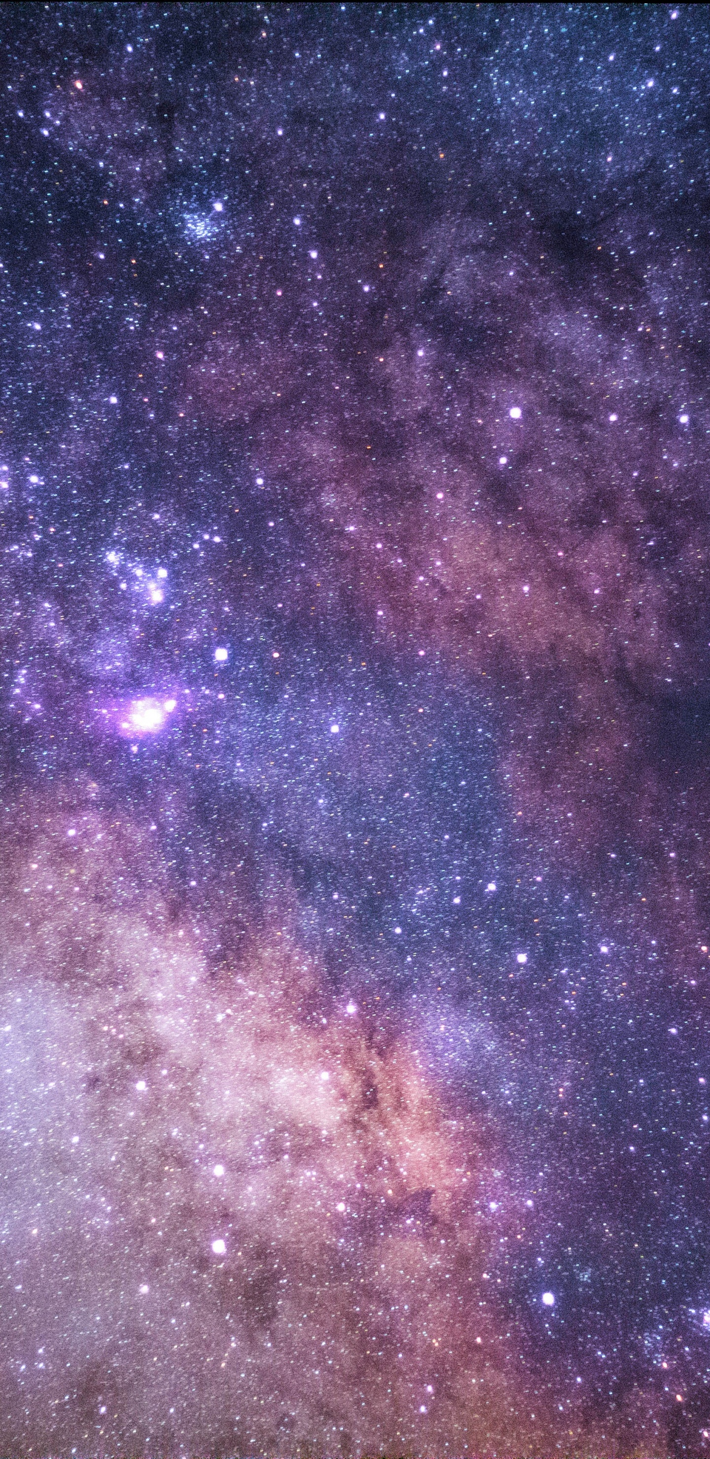 Purple and Black Starry Night. Wallpaper in 1440x2960 Resolution