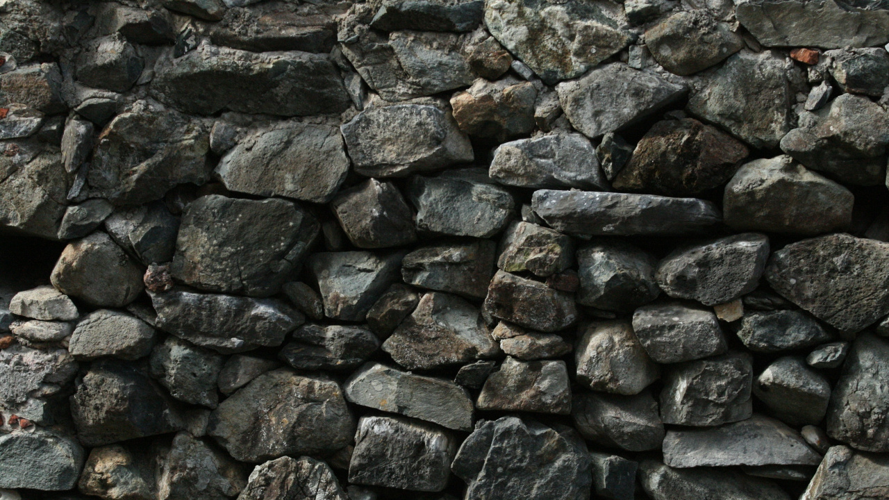 Mur de Pierre Marron et Gris. Wallpaper in 1280x720 Resolution