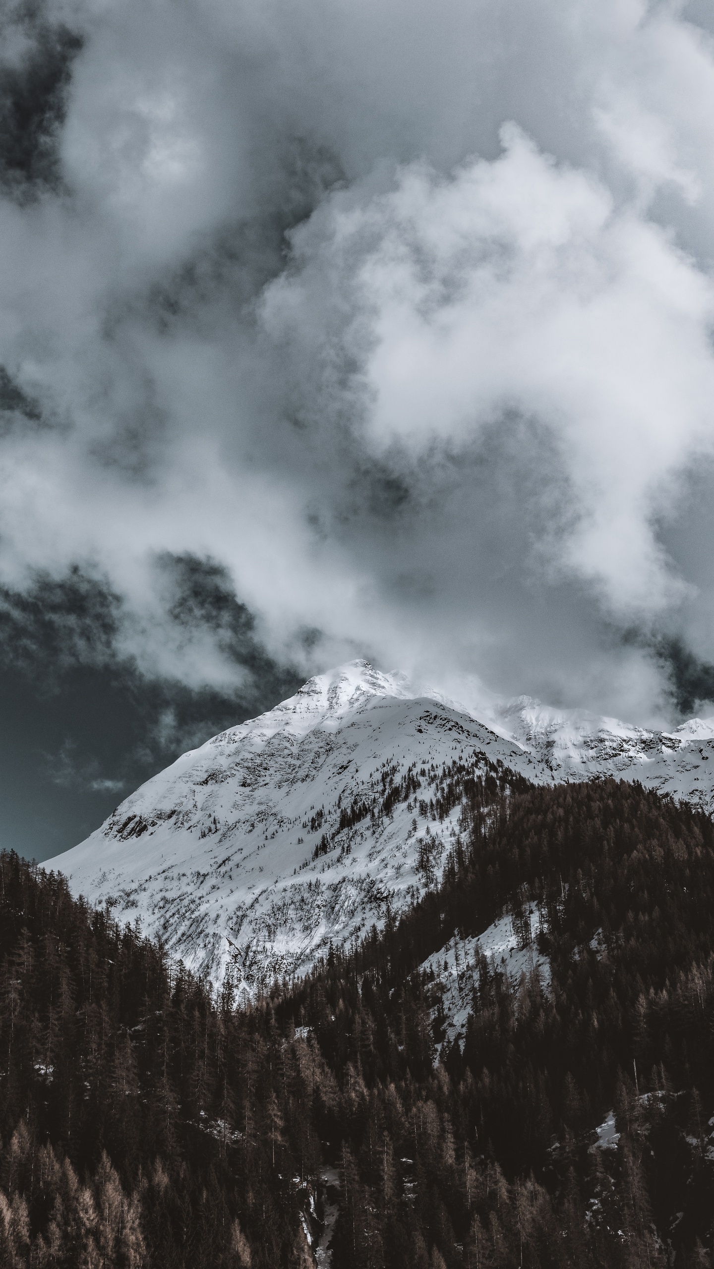 Les Reliefs Montagneux, Highland, Hiver, Gamme de Montagne, Neige. Wallpaper in 1440x2560 Resolution