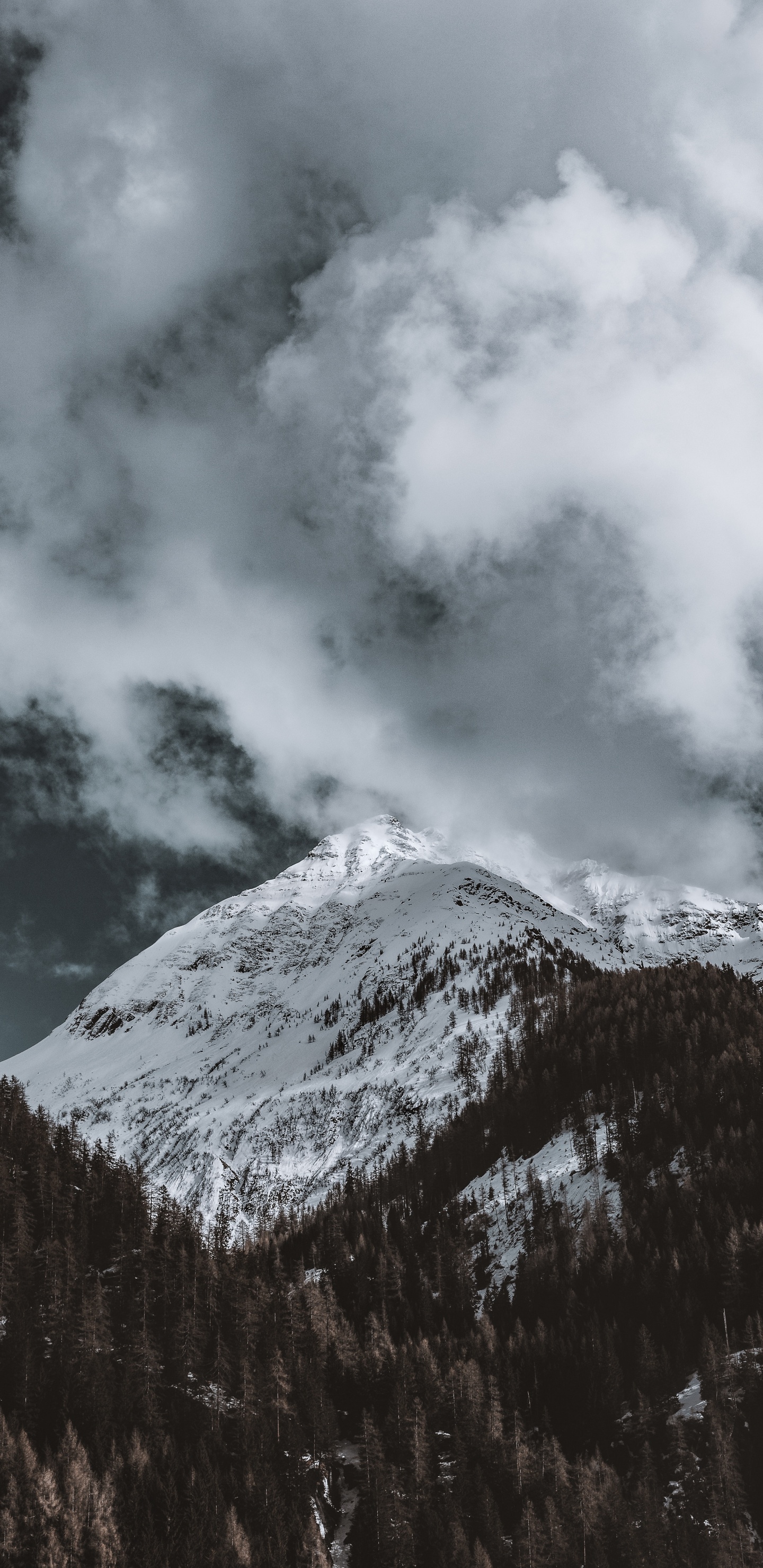 Las Formaciones Montañosas, Montaña, Highland, Invierno, Nieve. Wallpaper in 1440x2960 Resolution