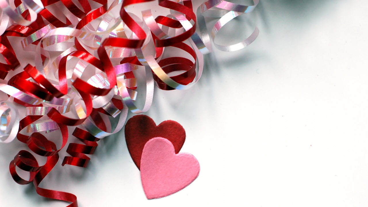Valentines Day, Heart, Pink, Red, Love. Wallpaper in 1280x720 Resolution