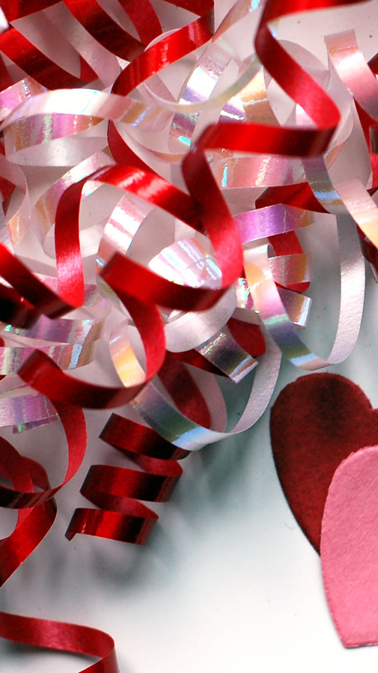 Valentines Day, Heart, Pink, Red, Love. Wallpaper in 750x1334 Resolution