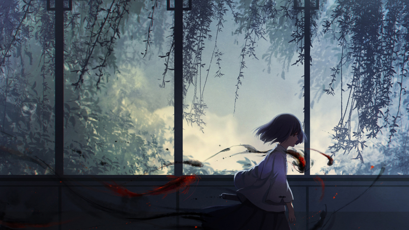 Femme en Chemise Blanche à Manches Longues Assise Sur du Textile Rouge. Wallpaper in 1366x768 Resolution