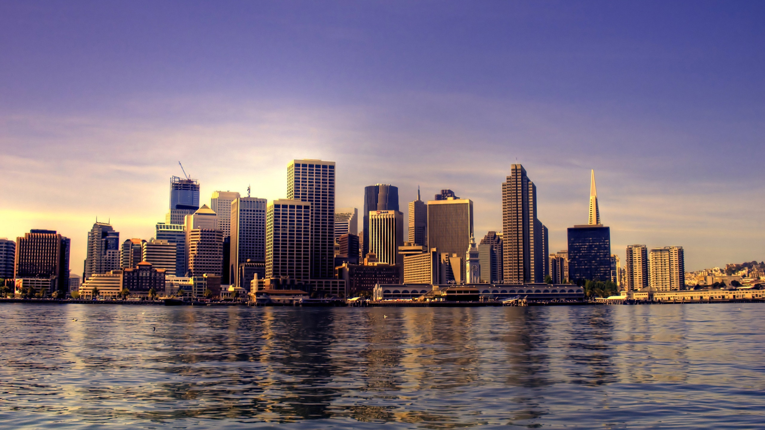 City Skyline Across Body of Water During Daytime. Wallpaper in 2560x1440 Resolution