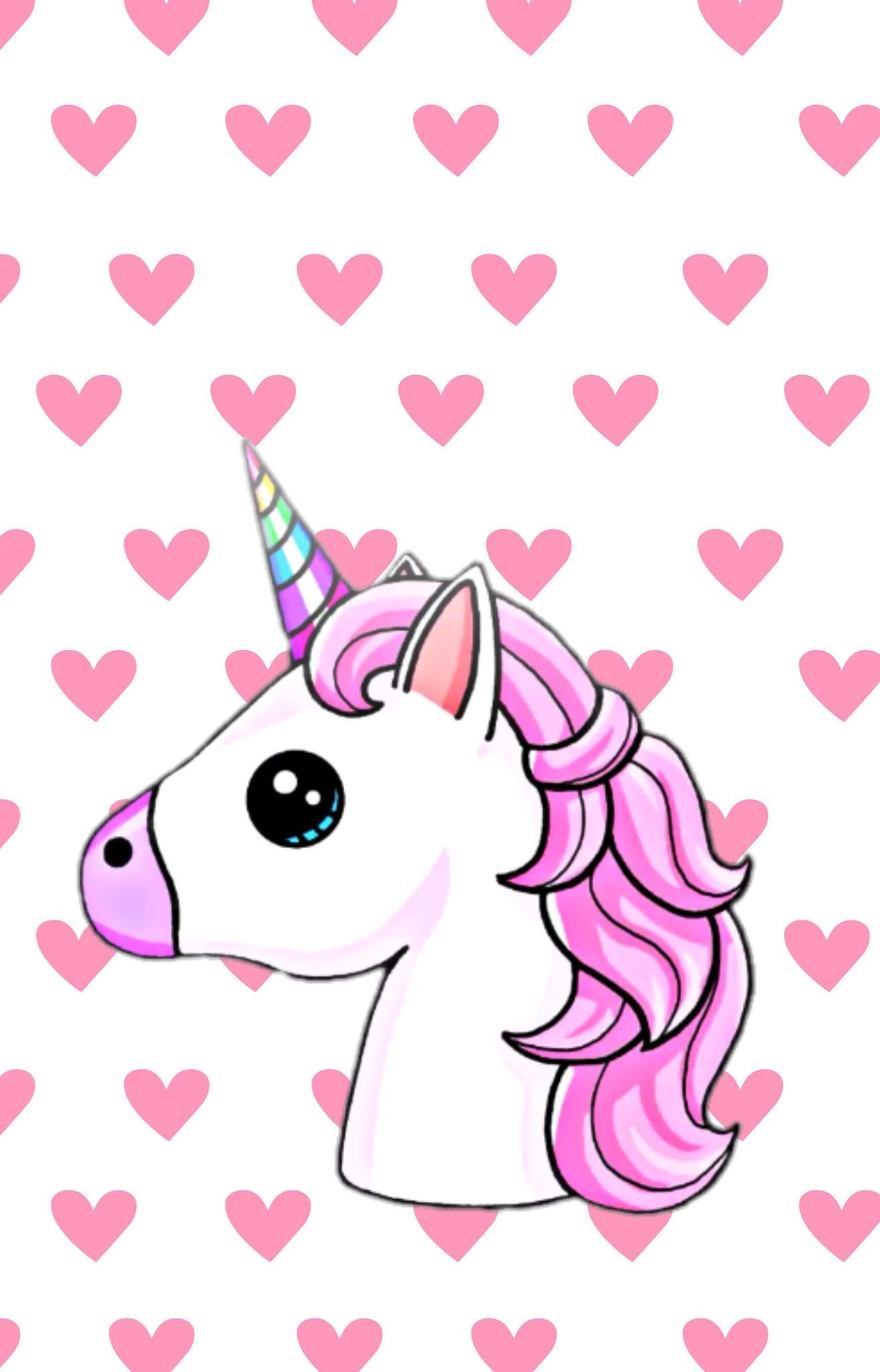 Wallpaper White and Pink Unicorn Illustration, Background - Download Free  Image