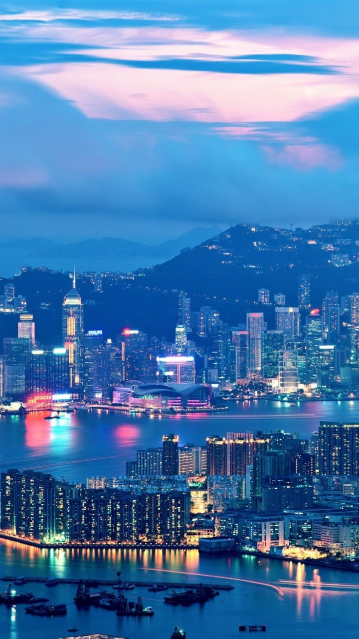 香港, 城市景观, 城市, 大都会, 天际线 壁纸 720x1280 允许