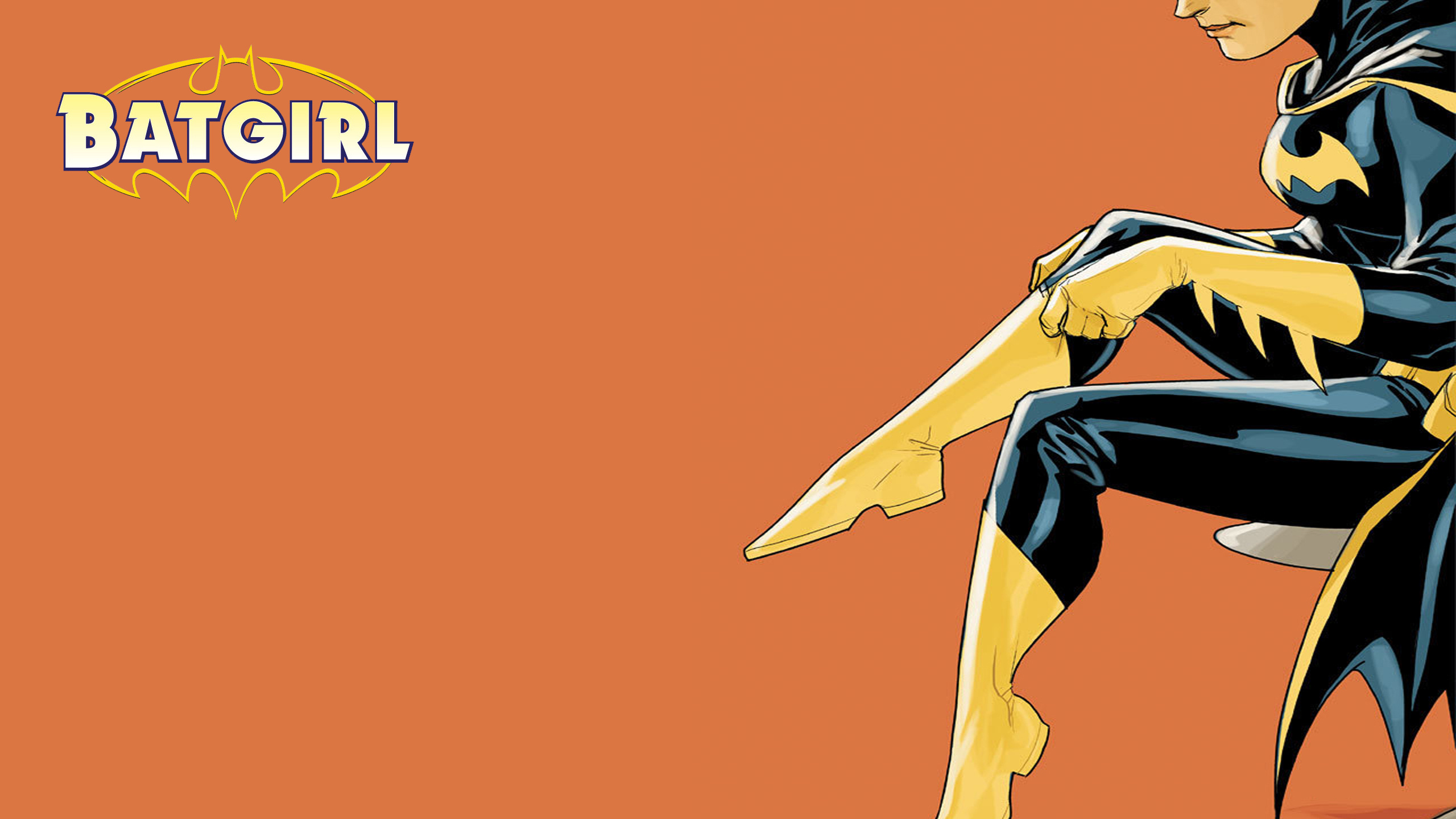 Barbara Gordon, Batgirl, Superhéroe, Batman, Caricatura. Wallpaper in 2560x1440 Resolution