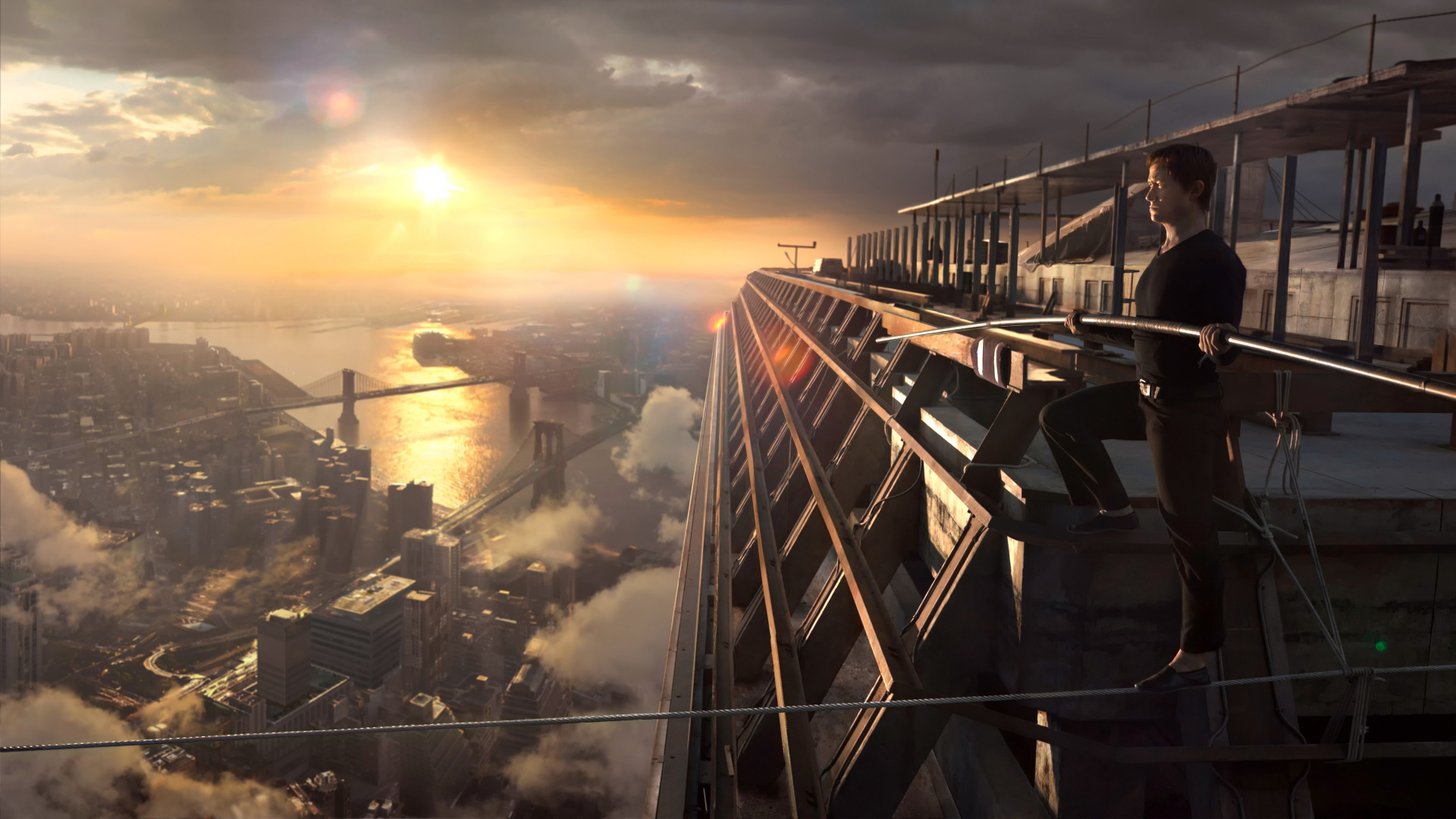 Walk Movie, Annie Allix, World Trade Center, Tightrope Walking, Film Criticism. Wallpaper in 1920x1080 Resolution