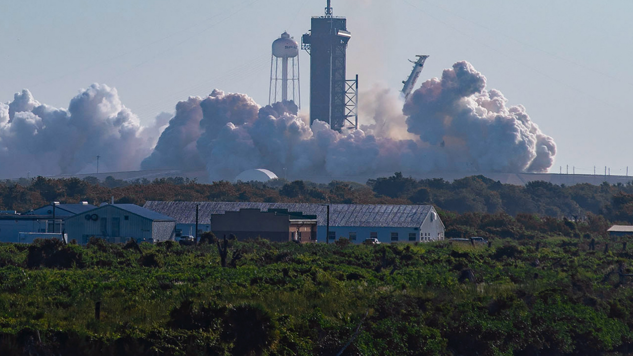 SpaceX, 火箭, 国际空间站, 猎鹰9, 龙2 壁纸 1280x720 允许