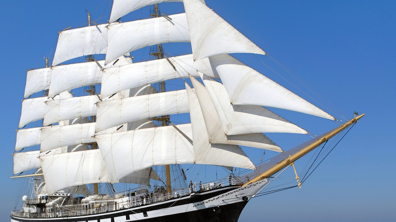 White Sail Boat on Water During Daytime. Wallpaper in 1366x768 Resolution