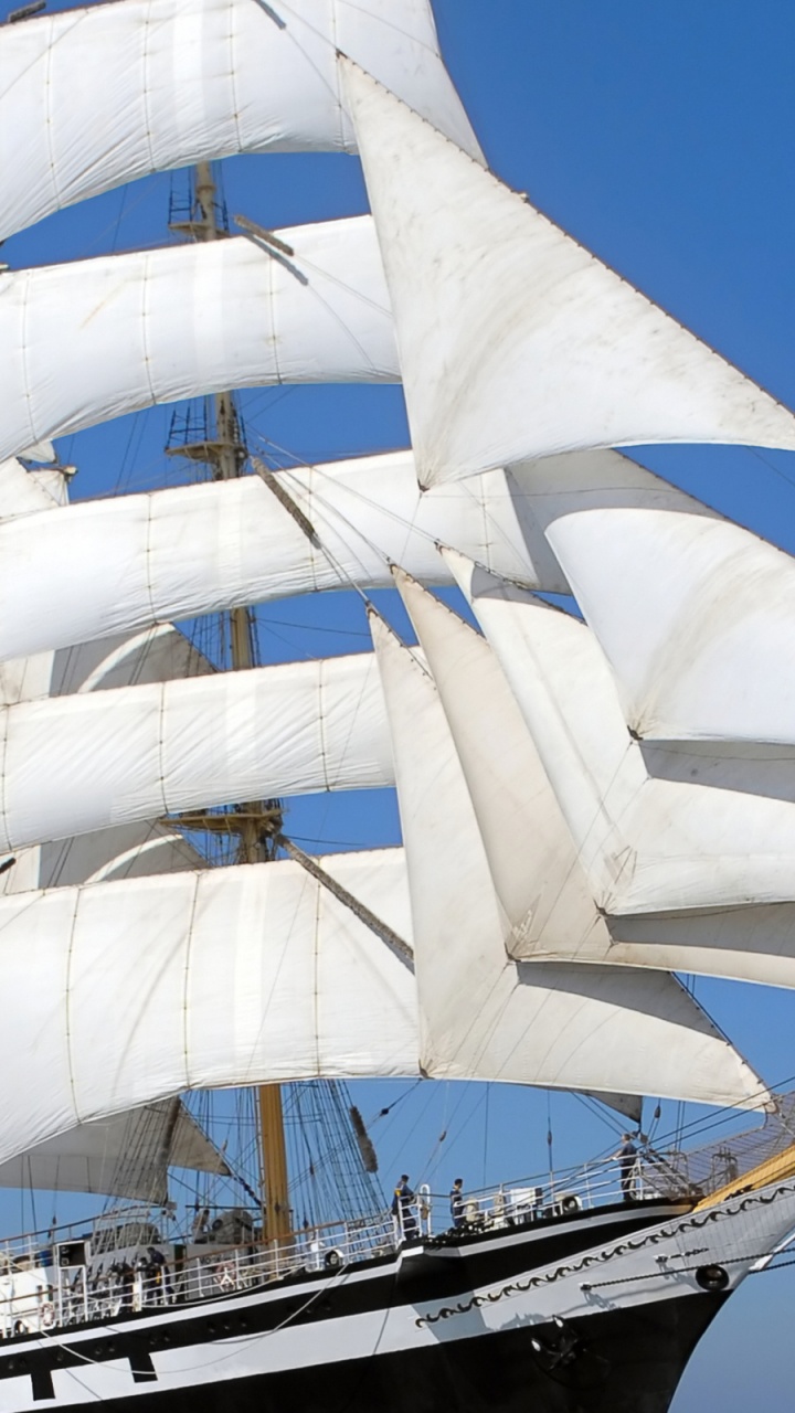 White Sail Boat on Water During Daytime. Wallpaper in 720x1280 Resolution