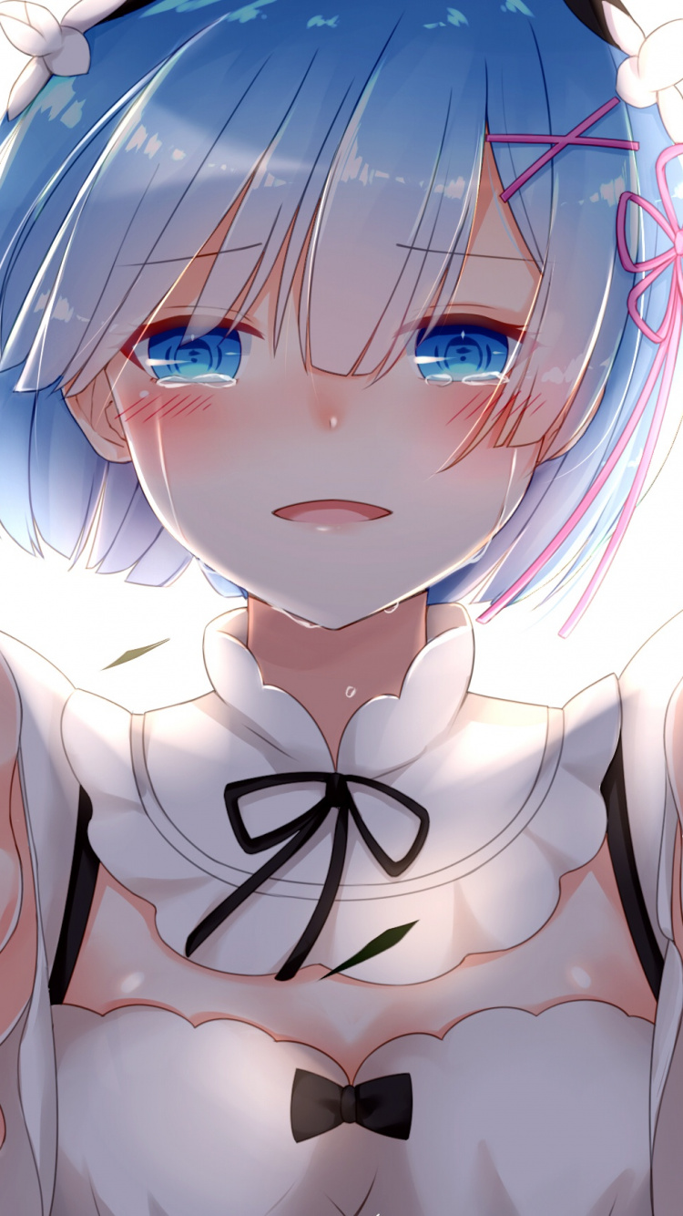 Girl With Blue Hair Anime Character. Wallpaper in 750x1334 Resolution