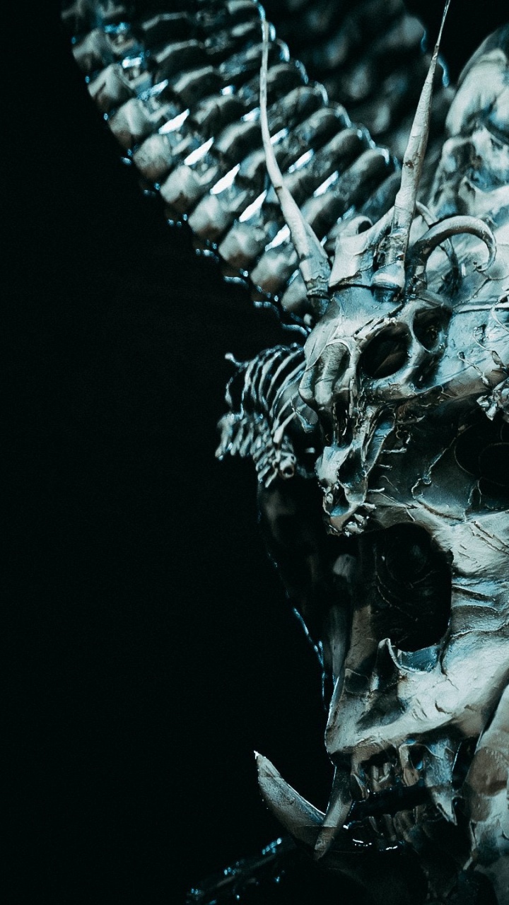 Quijada, Criatura Mítica, Hueso, Arte, Escultura. Wallpaper in 720x1280 Resolution