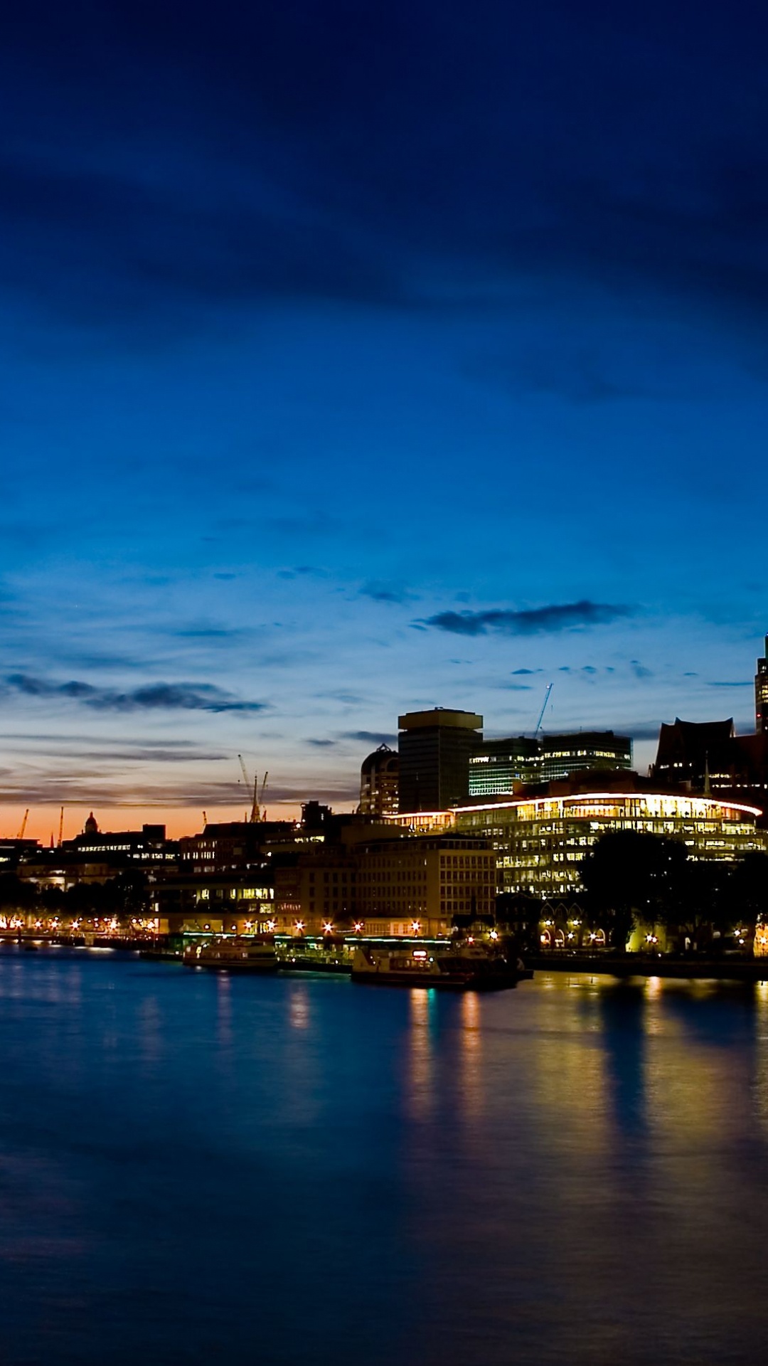 City Skyline During Night Time. Wallpaper in 1080x1920 Resolution