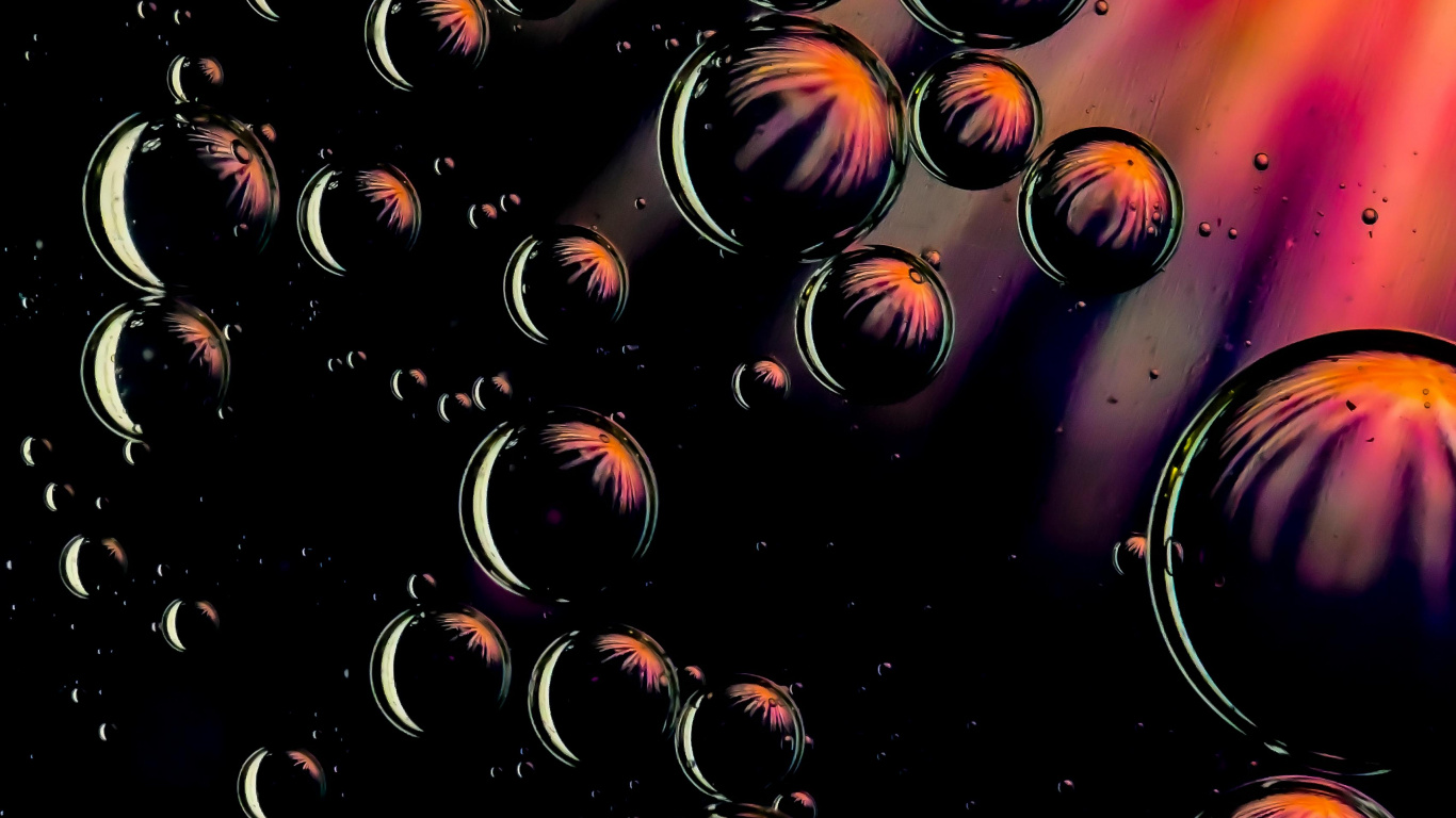 Wasser, Kunst, Muster, Kreis. Wallpaper in 1366x768 Resolution