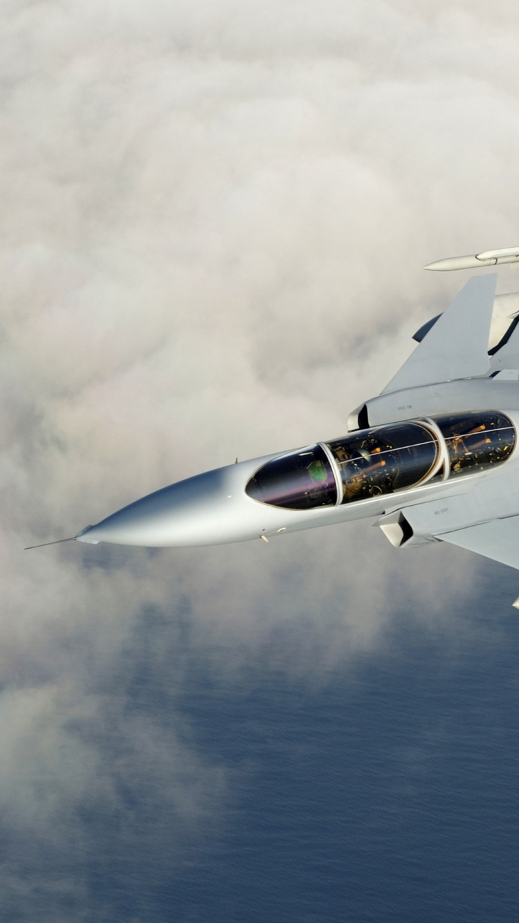 萨博jas39鹰狮, 军用飞机, 航空, 空军, 航班 壁纸 750x1334 允许