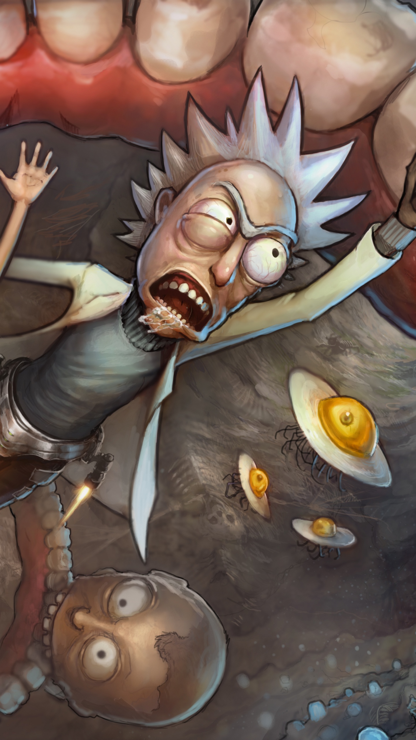 Mujer, En, Vestido Blanco y Negro, Tenencia, Arma. Wallpaper in 1440x2560 Resolution