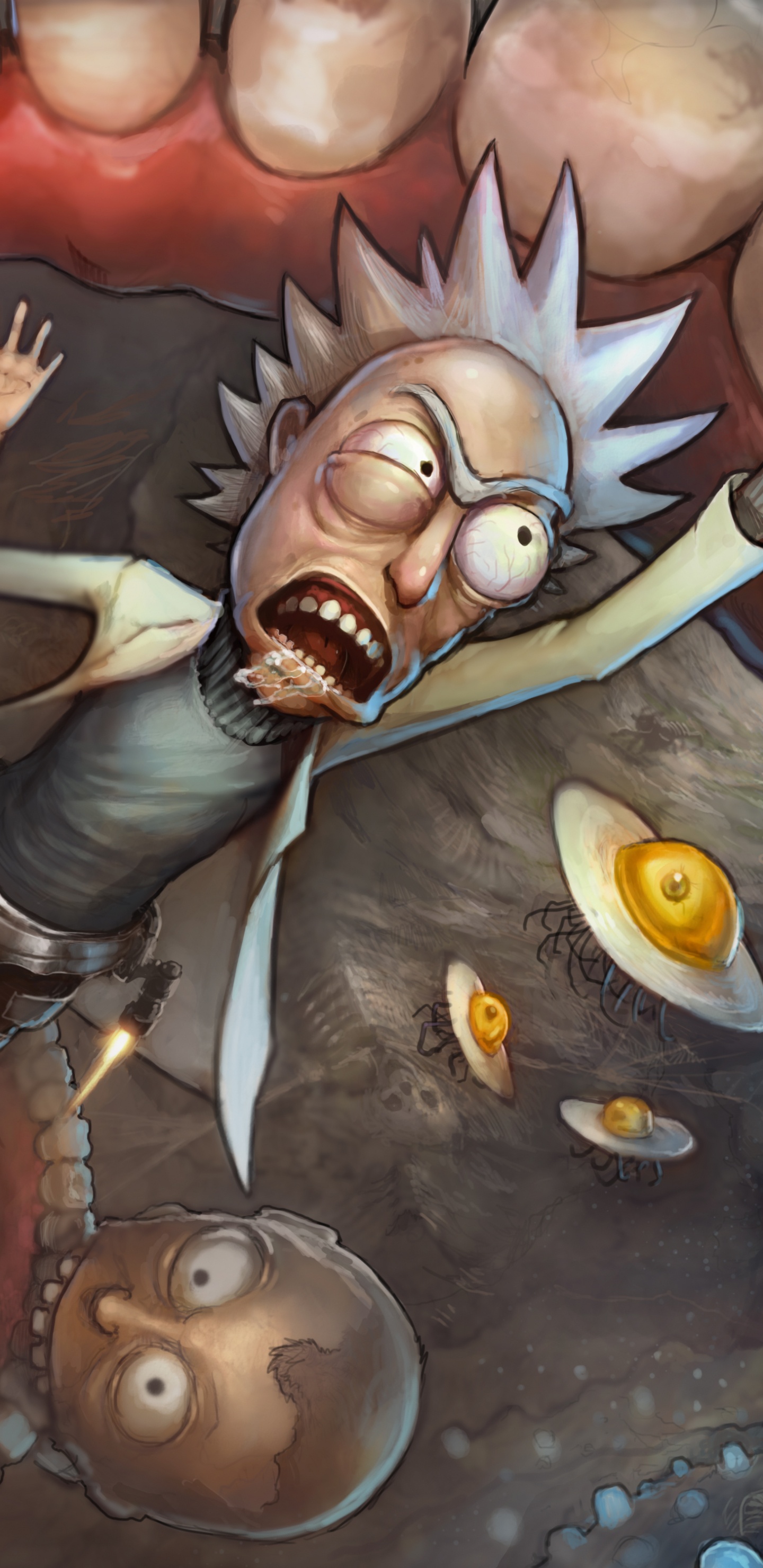 Mujer, En, Vestido Blanco y Negro, Tenencia, Arma. Wallpaper in 1440x2960 Resolution