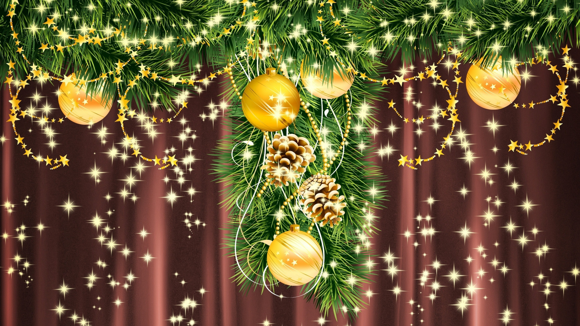 Neujahr, Weihnachten, Christmas Ornament, Branch, Weihnachtsdekoration. Wallpaper in 1920x1080 Resolution