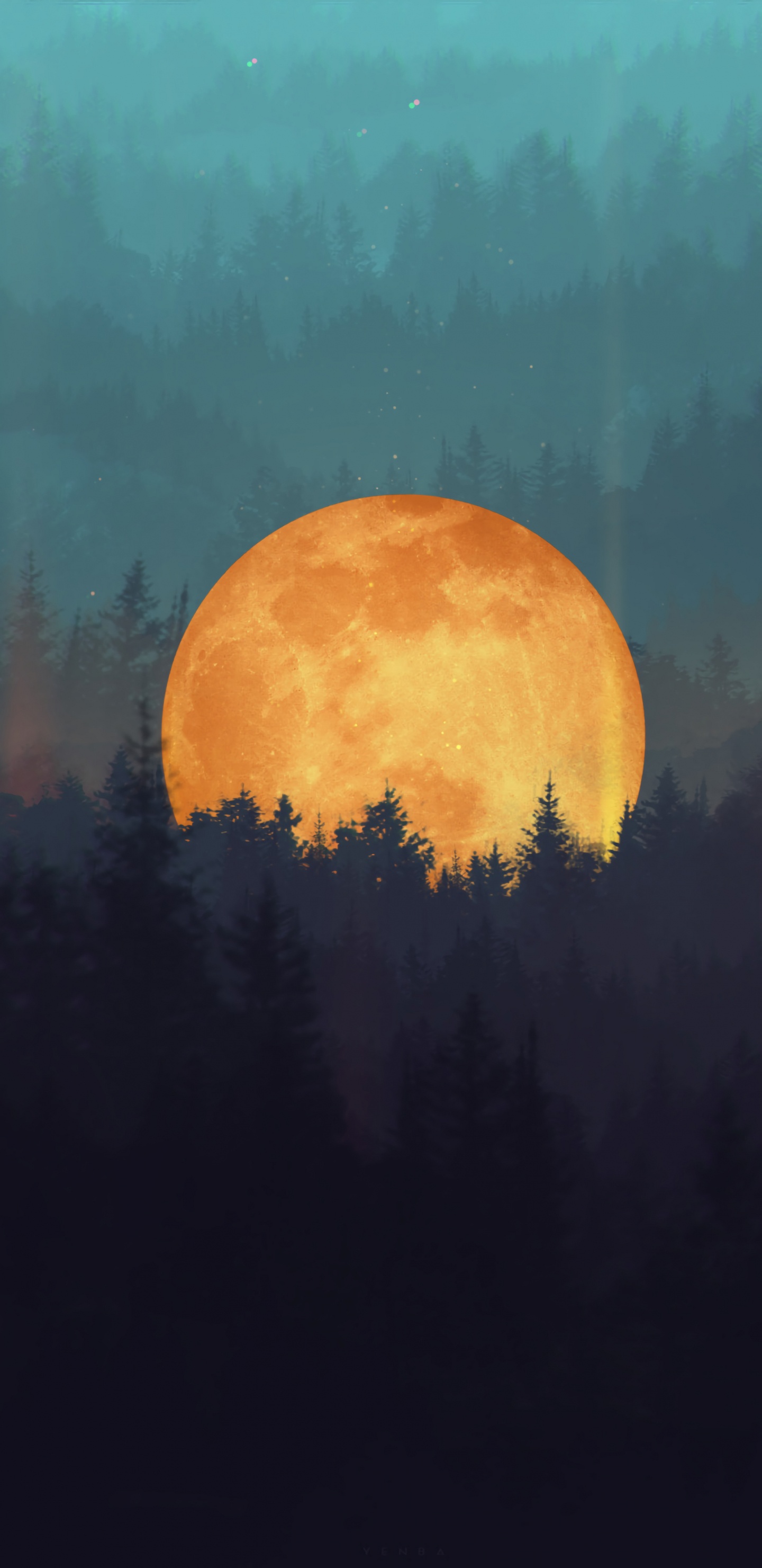 Art, Nuit, Graphique, Nature, Atmosphère. Wallpaper in 1440x2960 Resolution