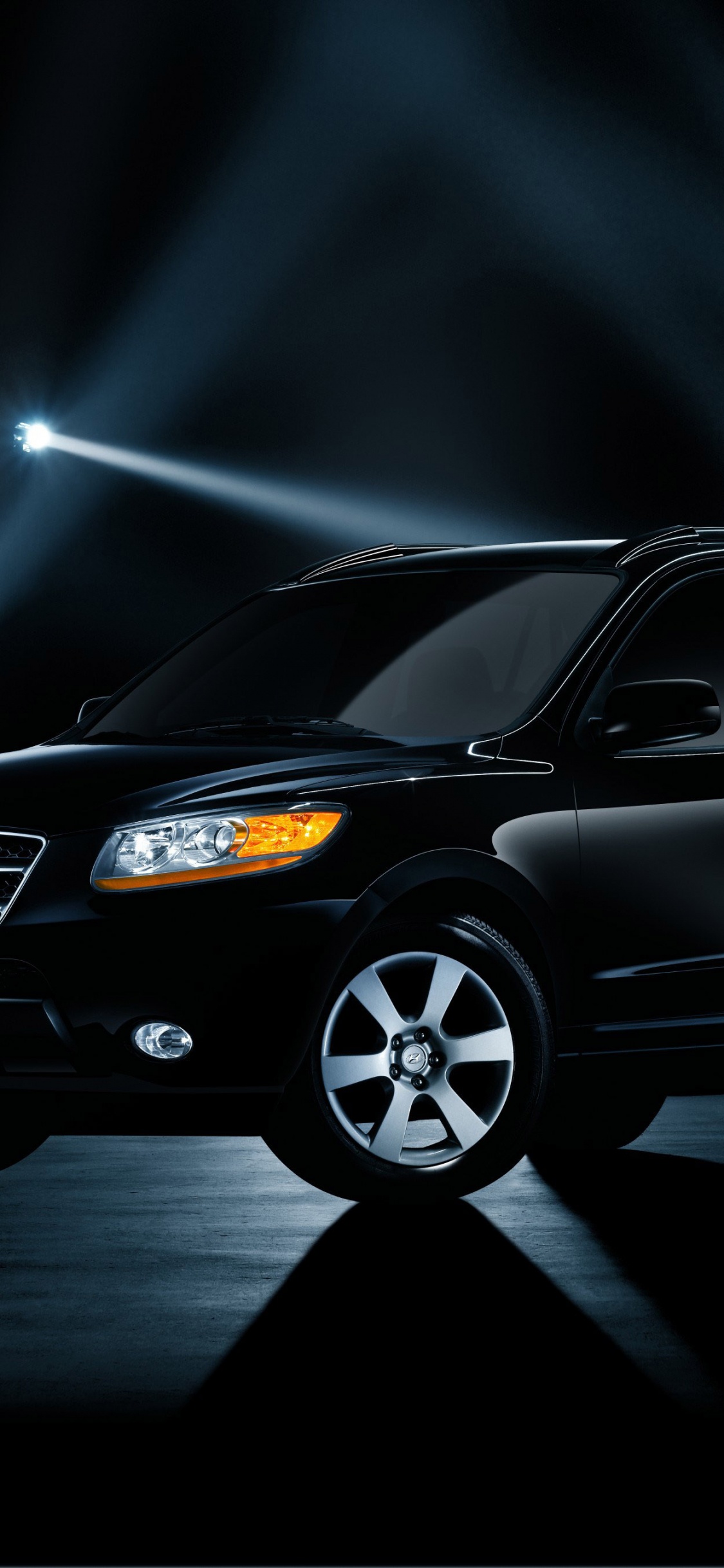 Black Honda Sedan in a Dark Room. Wallpaper in 1125x2436 Resolution