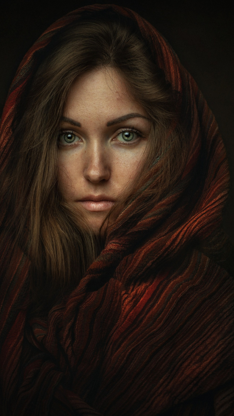 Schönheit, Portrait, Nase, Lippe, Wimper. Wallpaper in 750x1334 Resolution