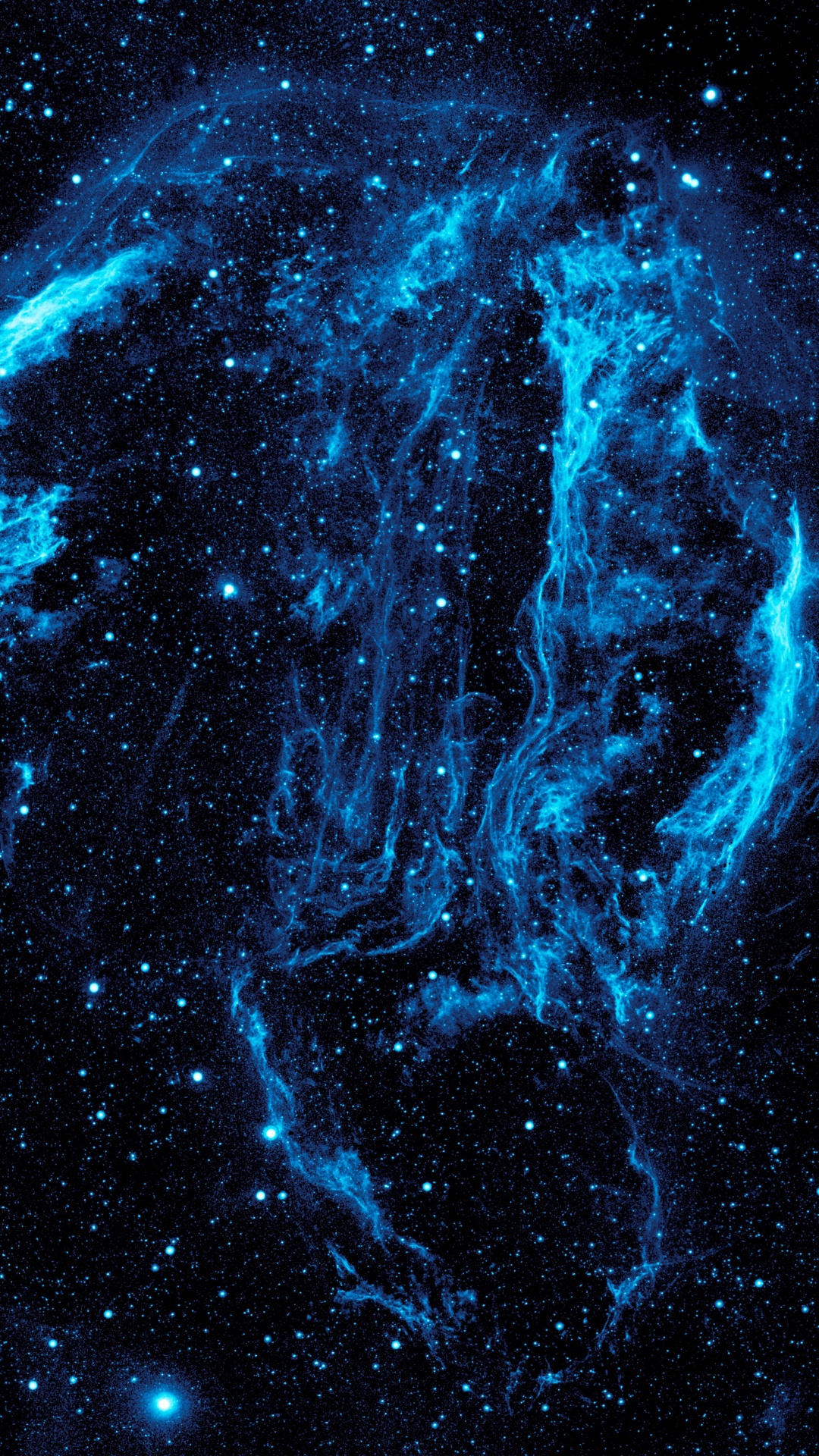 Ilustración de Galaxia Azul y Blanca. Wallpaper in 1080x1920 Resolution