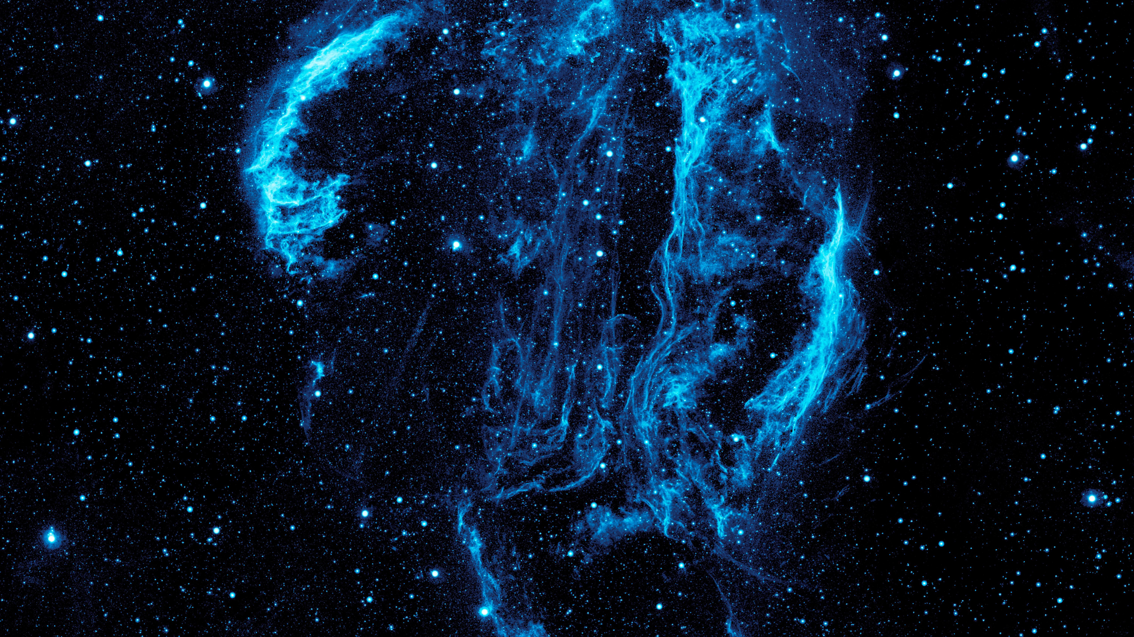 Ilustración de Galaxia Azul y Blanca. Wallpaper in 3840x2160 Resolution
