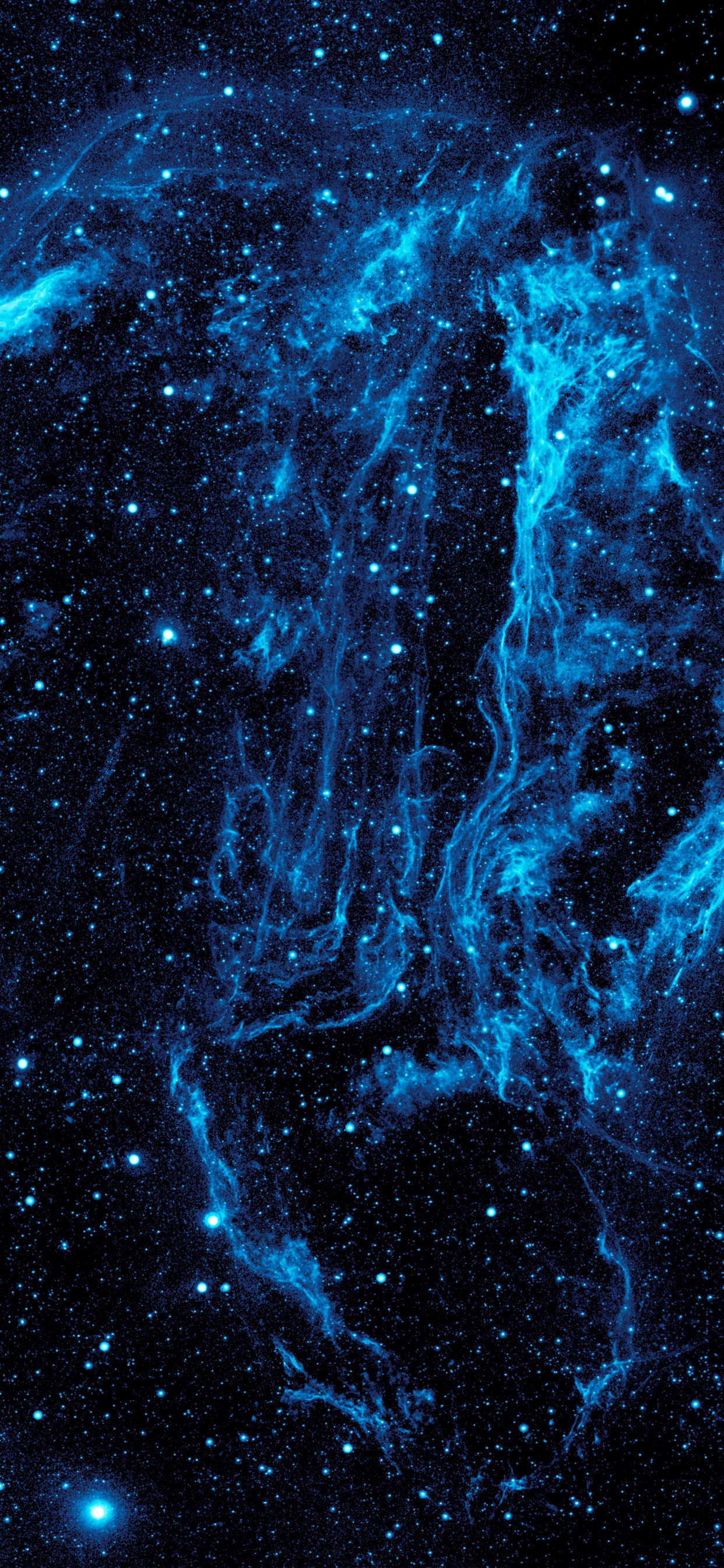 Illustration de la Galaxie Bleue et Blanche. Wallpaper in 1242x2688 Resolution