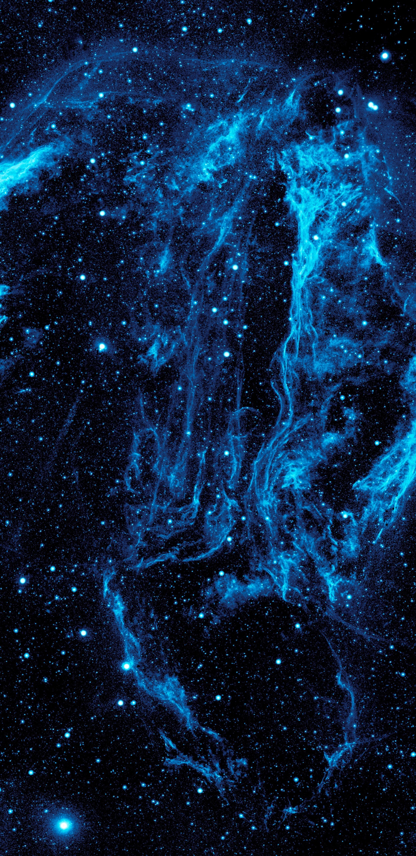 Blaue Und Weiße Galaxieillustration. Wallpaper in 1440x2960 Resolution