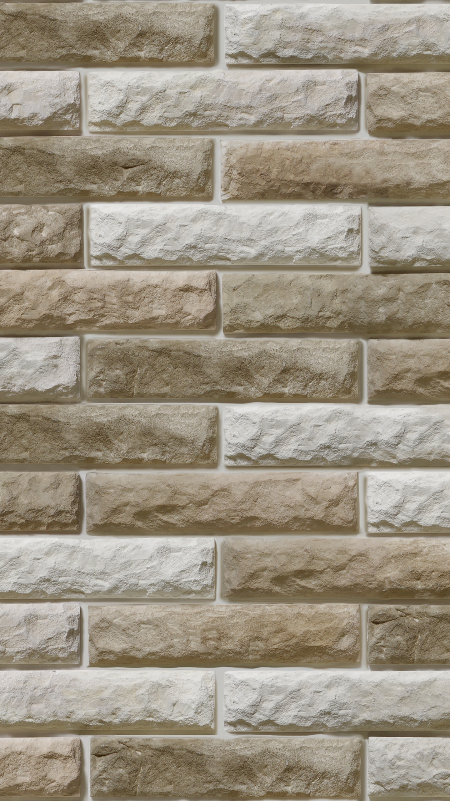 Mur de Briques Marron et Blanc. Wallpaper in 1440x2560 Resolution