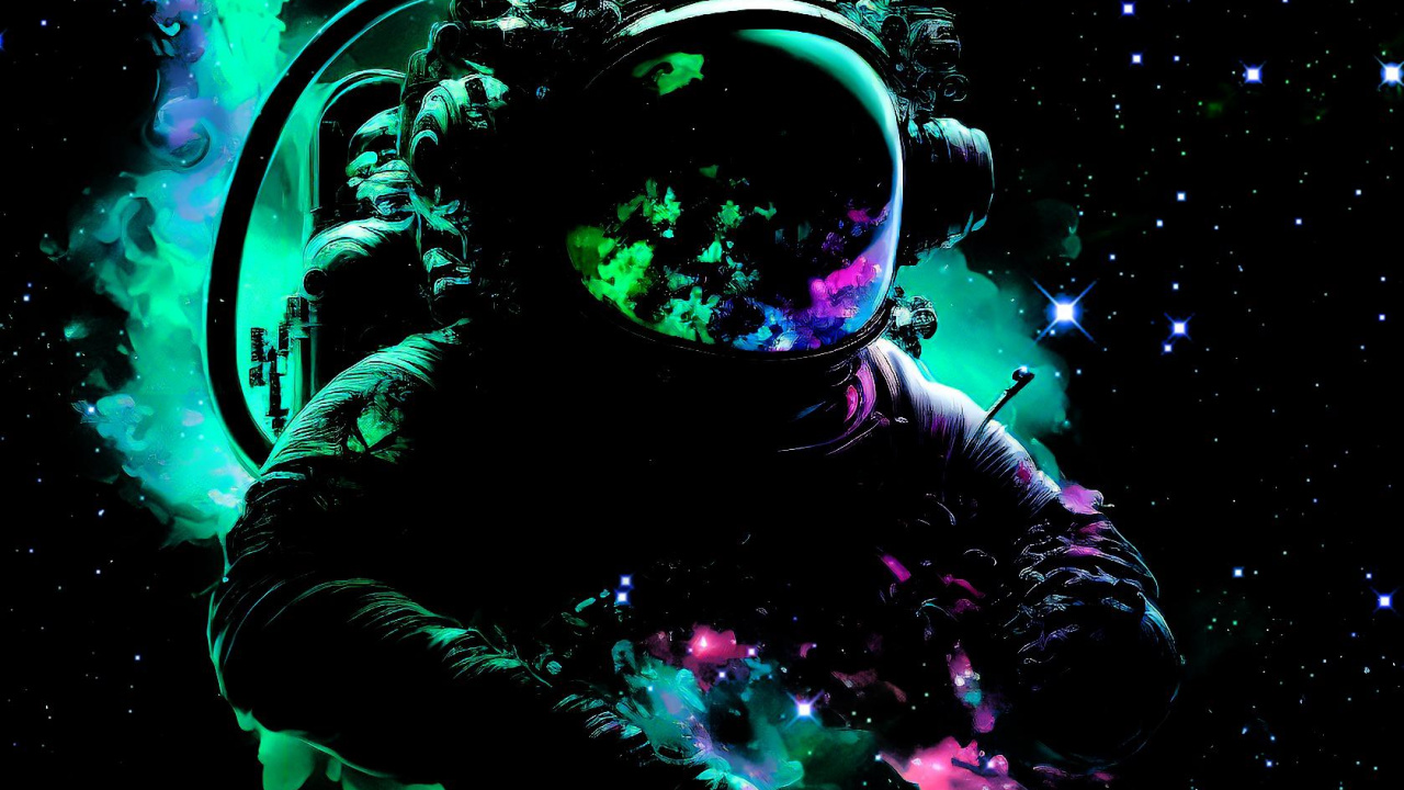 Outer Space, Black, Amoled, Telephone, Green. Wallpaper in 1280x720 Resolution