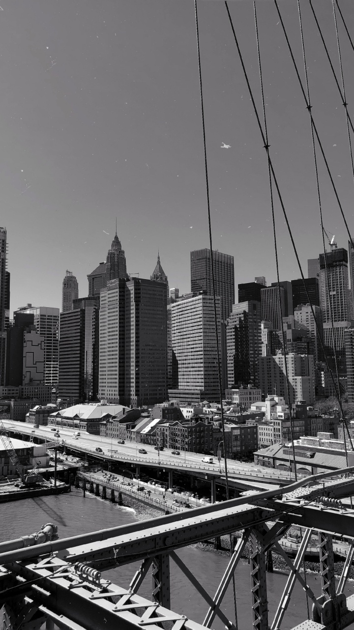 Foto en Escala de Grises de Los Edificios de la Ciudad. Wallpaper in 720x1280 Resolution