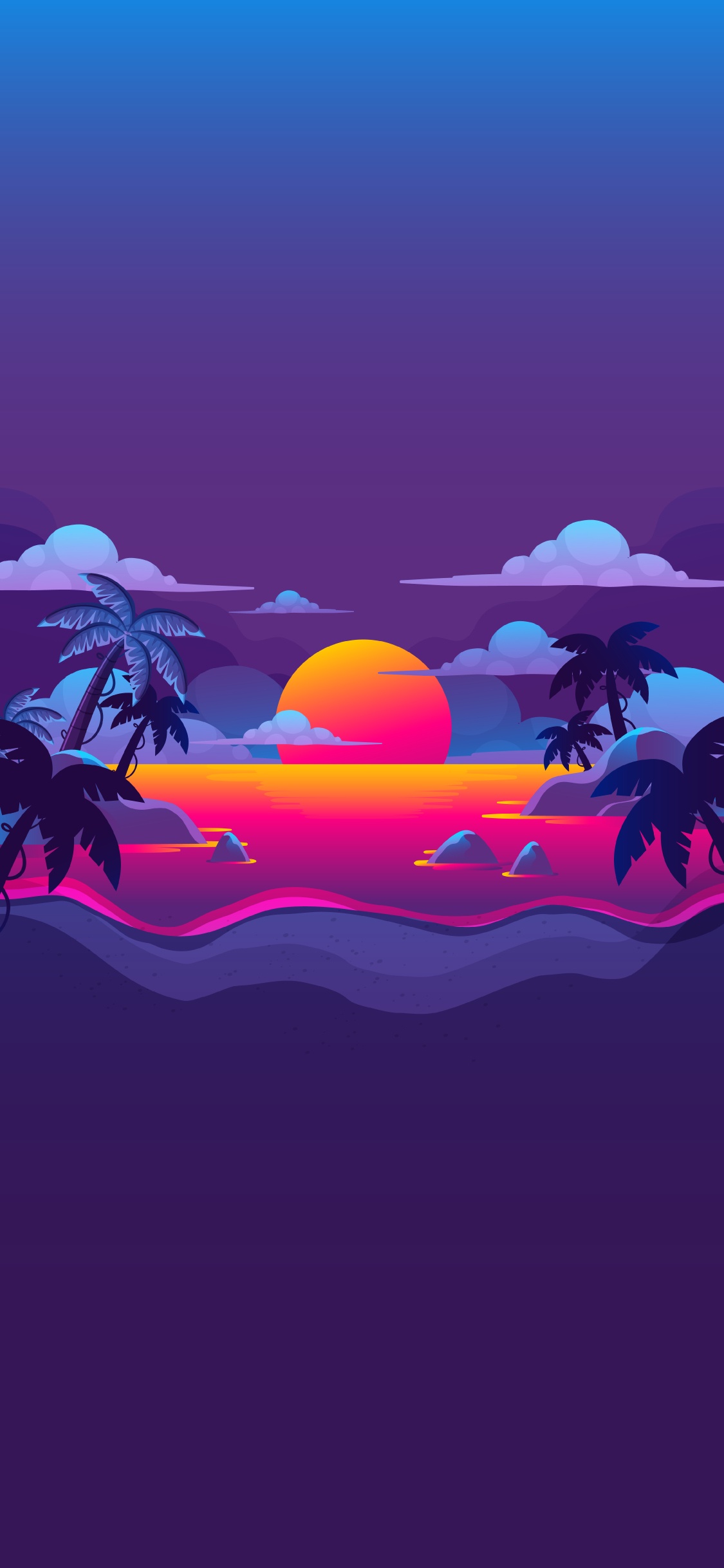 Ambiente, Azure, Morado, Atardecer, Afterglow. Wallpaper in 1125x2436 Resolution