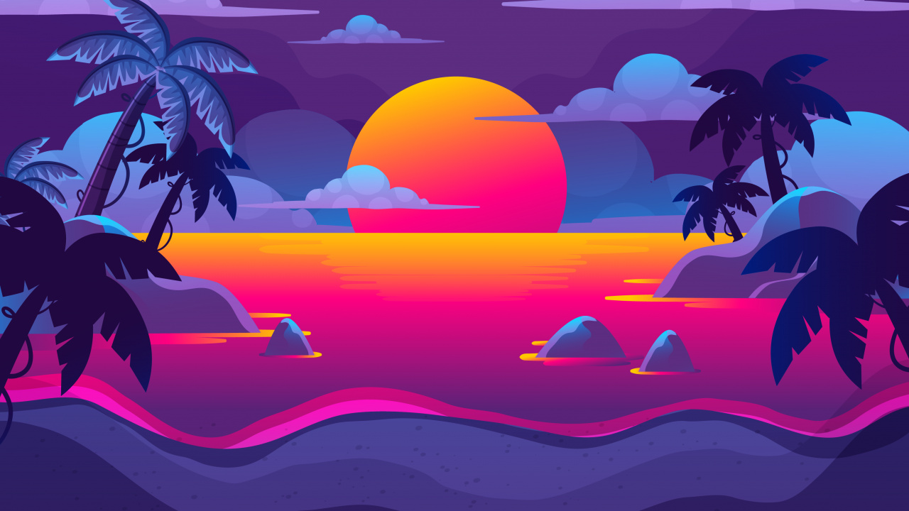 Ambiente, Azure, Morado, Atardecer, Afterglow. Wallpaper in 1280x720 Resolution