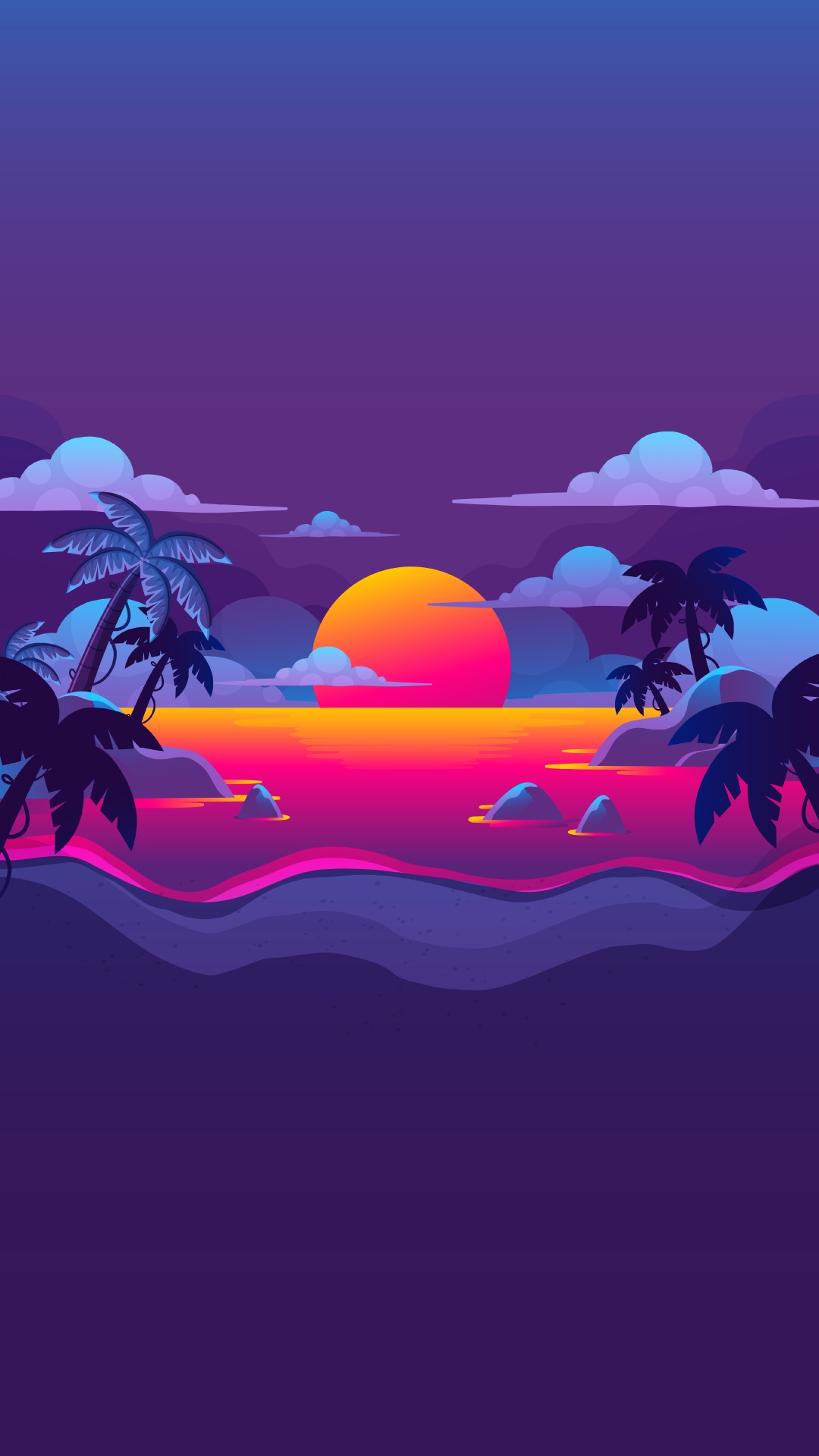 下载 1080x1920 壁纸 气氛, Azure, 紫色的, 余辉, 艺术 气氛, Azure, 紫色的, 余辉, 艺术 壁纸 1080x1920 允许