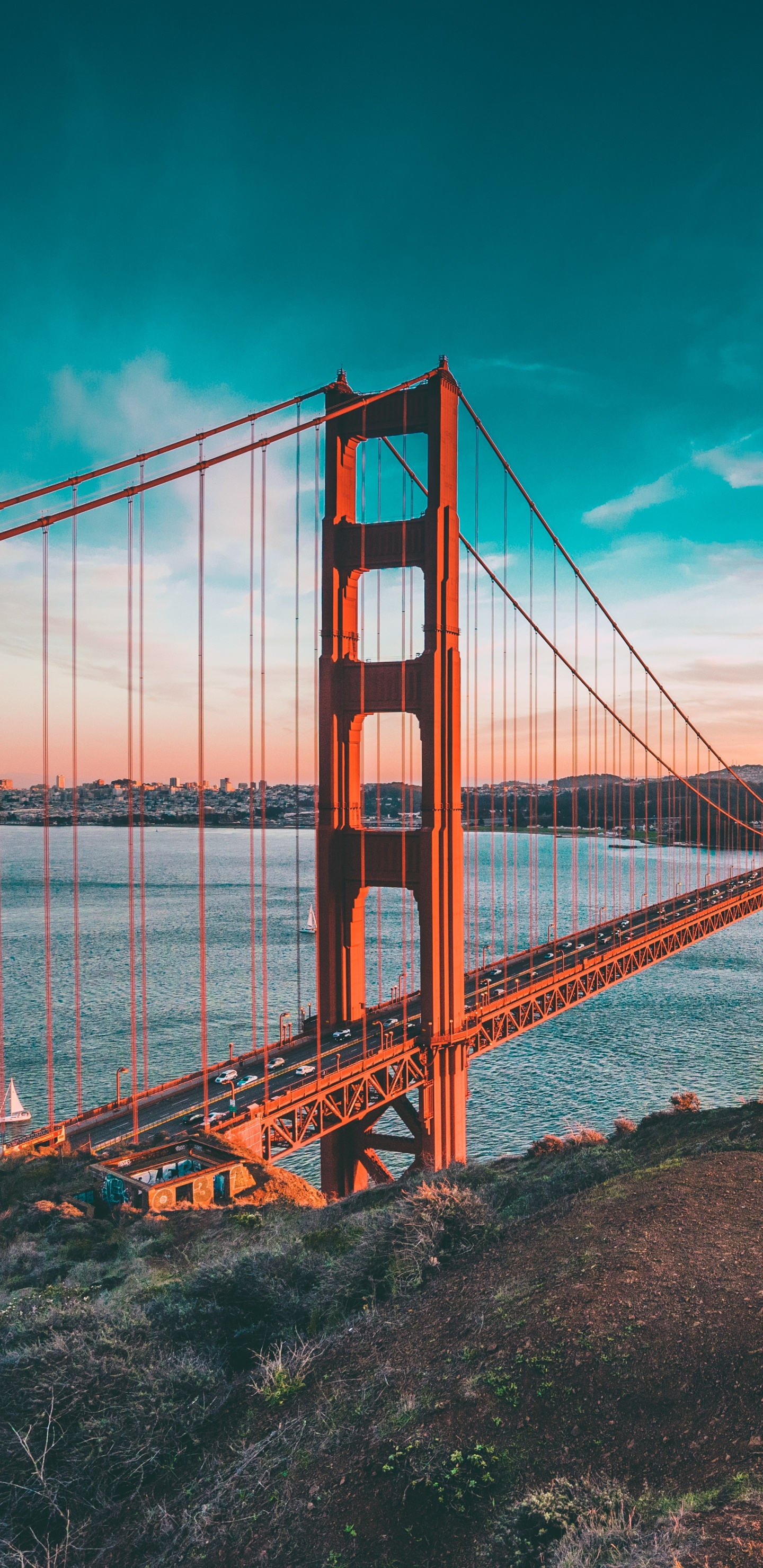 Puente Golden Gate San Francisco California. Wallpaper in 1440x2960 Resolution