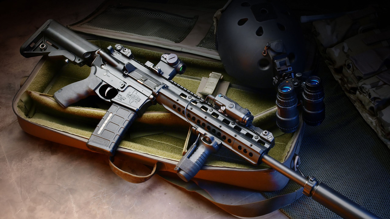 m4 Carbine, Carbine, Gun, Firearm, Trigger. Wallpaper in 1366x768 Resolution
