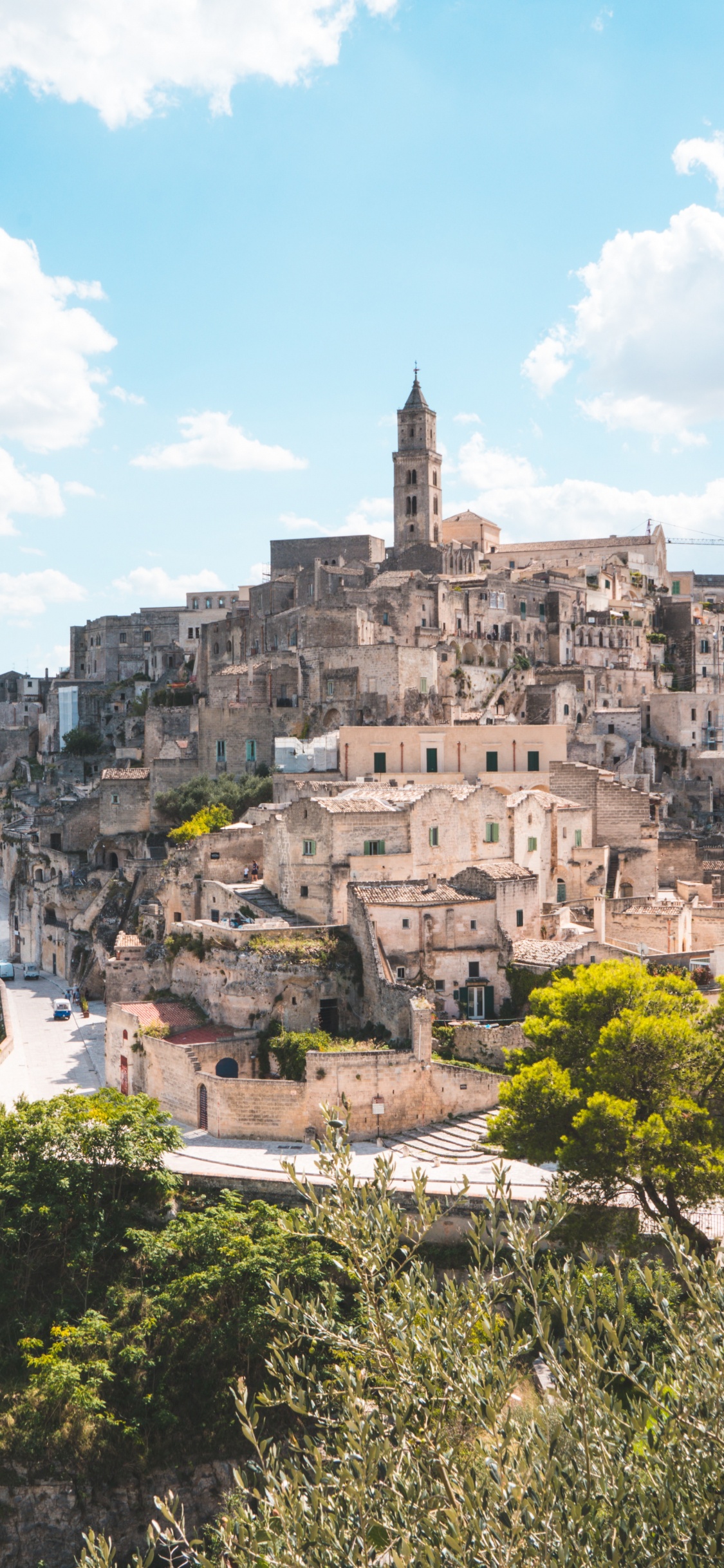 Sassi de Matera, Campania, Sur de Italia, Meseta de Muerte, Viaje. Wallpaper in 1125x2436 Resolution