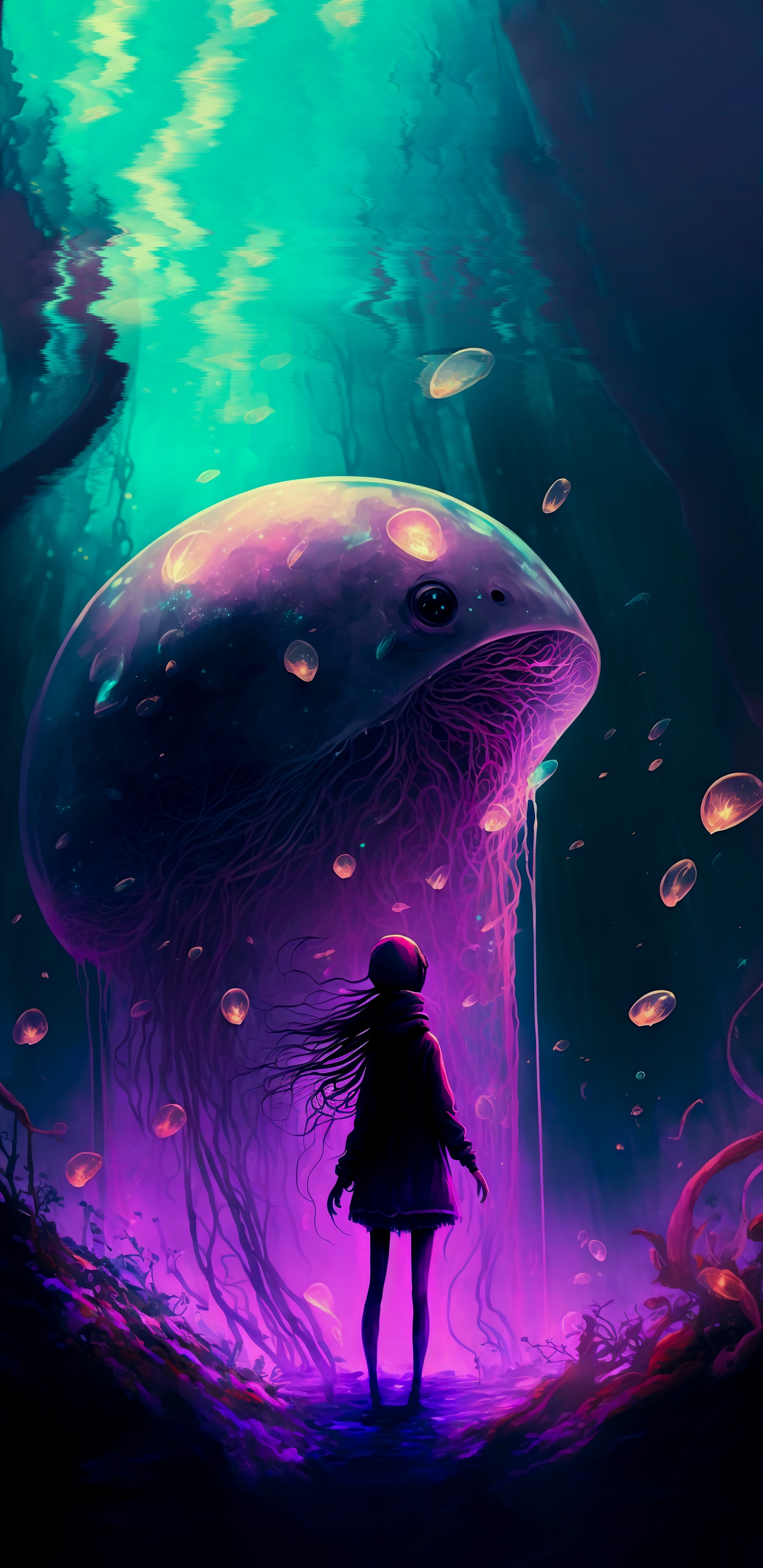 Submarino, Agua, Biología Marina, Entorno Submarino, Luz. Wallpaper in 1440x2960 Resolution