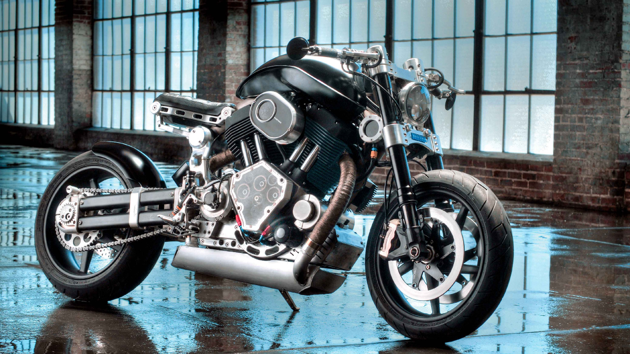 Black and Silver Cruiser Motorcycle. Wallpaper in 1280x720 Resolution