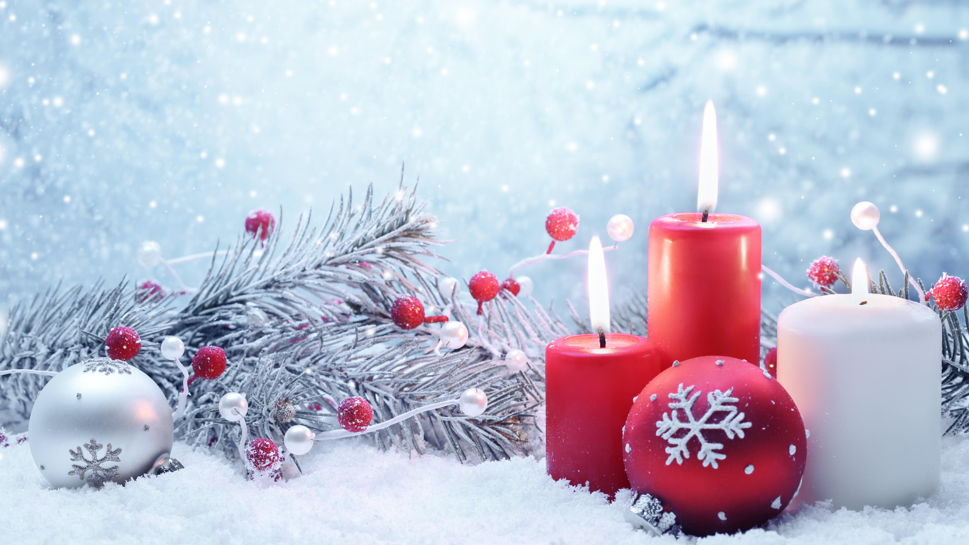 El Día De Navidad, Adorno de Navidad, Invierno, Nieve, Congelación. Wallpaper in 1920x1080 Resolution