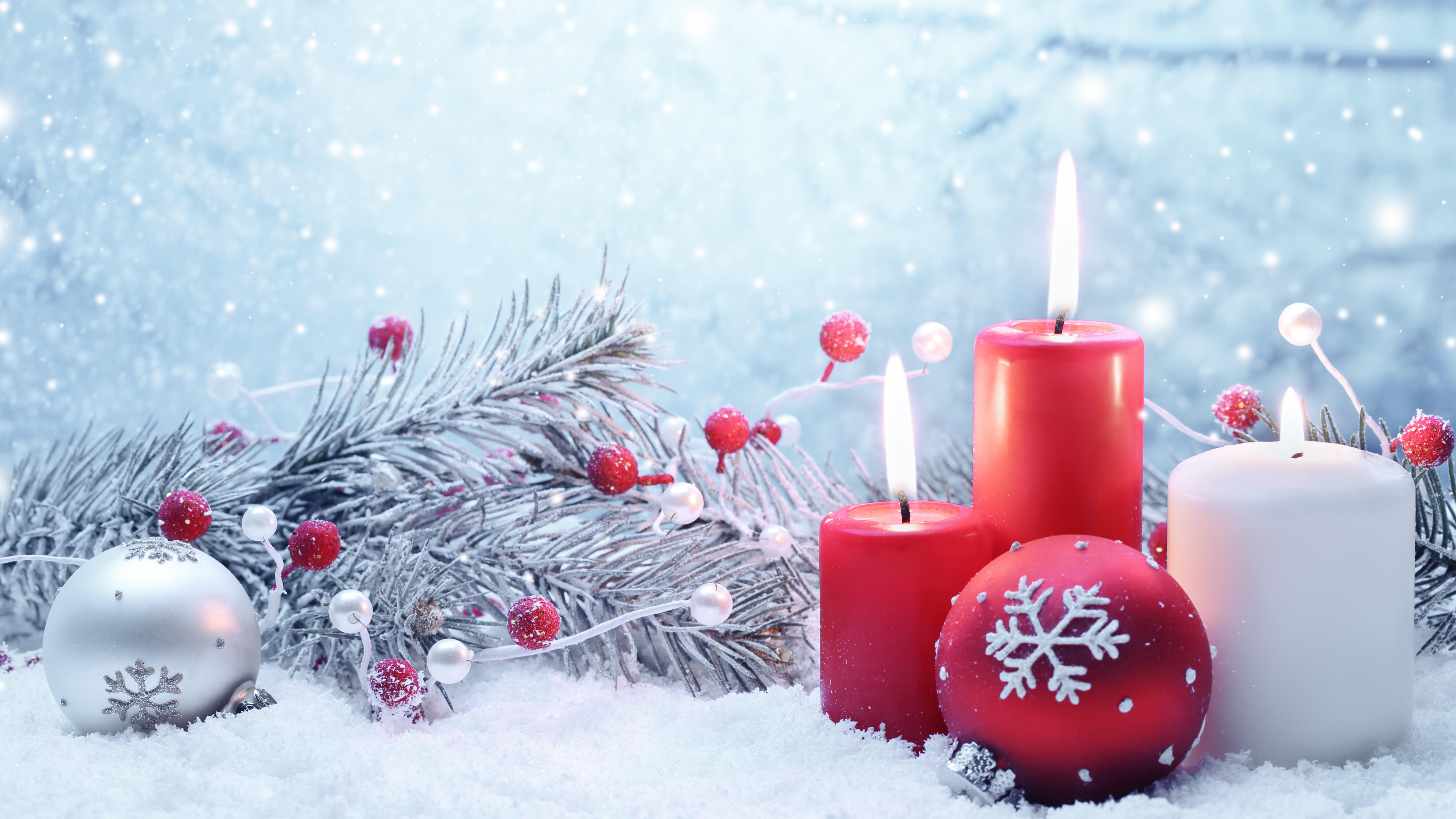 El Día De Navidad, Adorno de Navidad, Invierno, Nieve, Congelación. Wallpaper in 3840x2160 Resolution